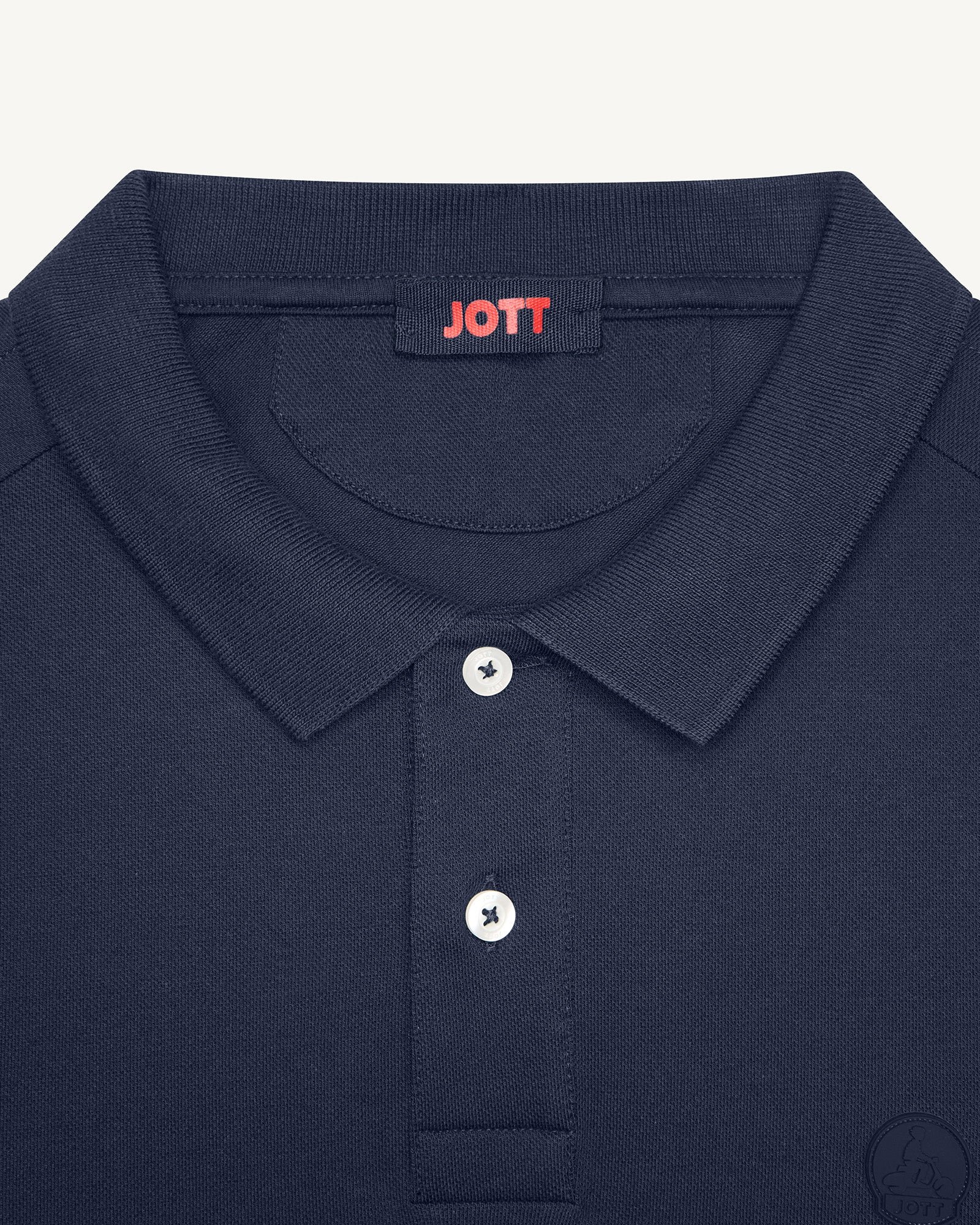 Carlos long-sleeve cotton polo JOTT Blue