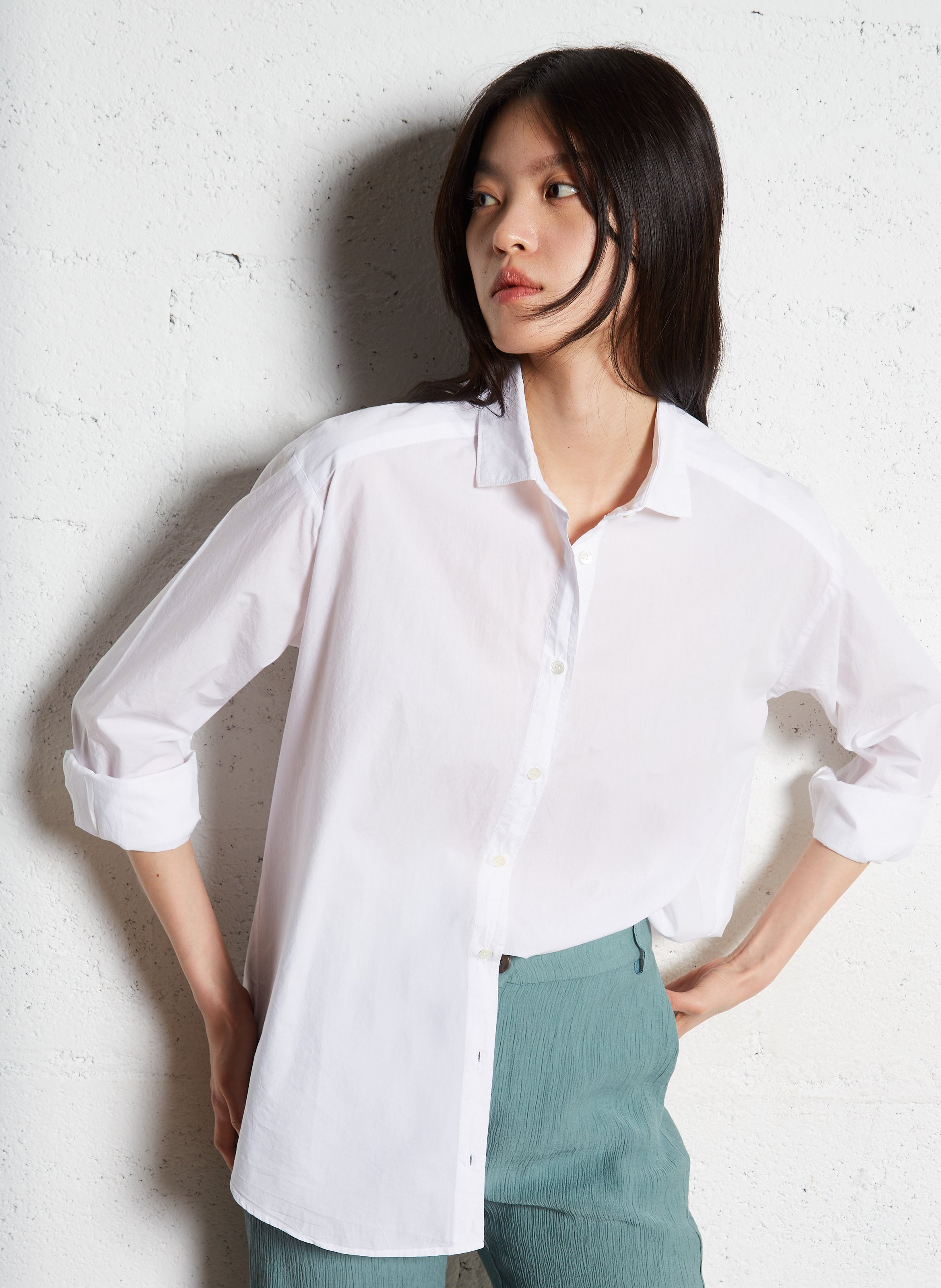 Baumwoll-Bluse HARTFORD Weiss