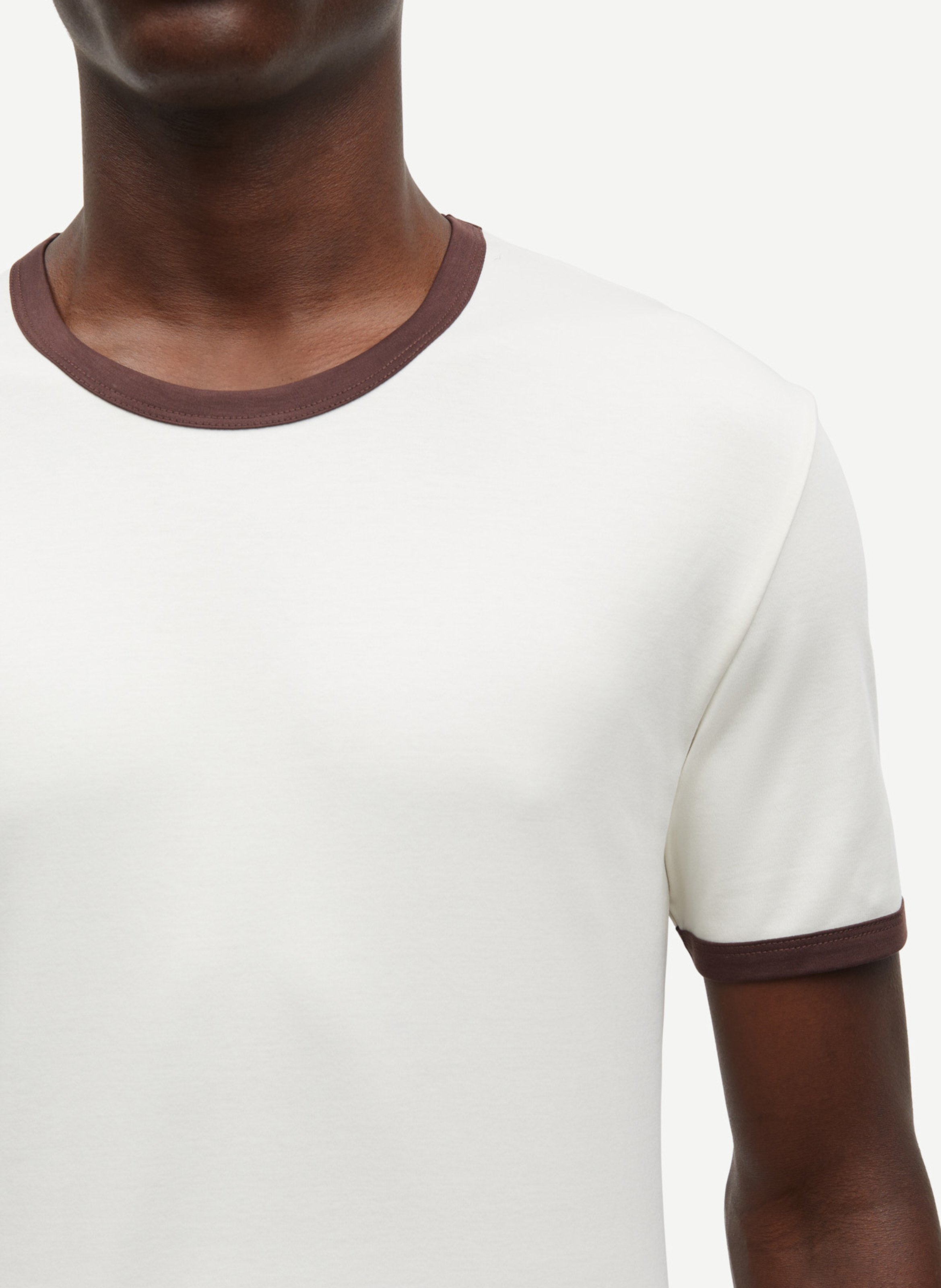 Tee-shirt col rond en coton bio SAMSOE SAMSOE Blanc