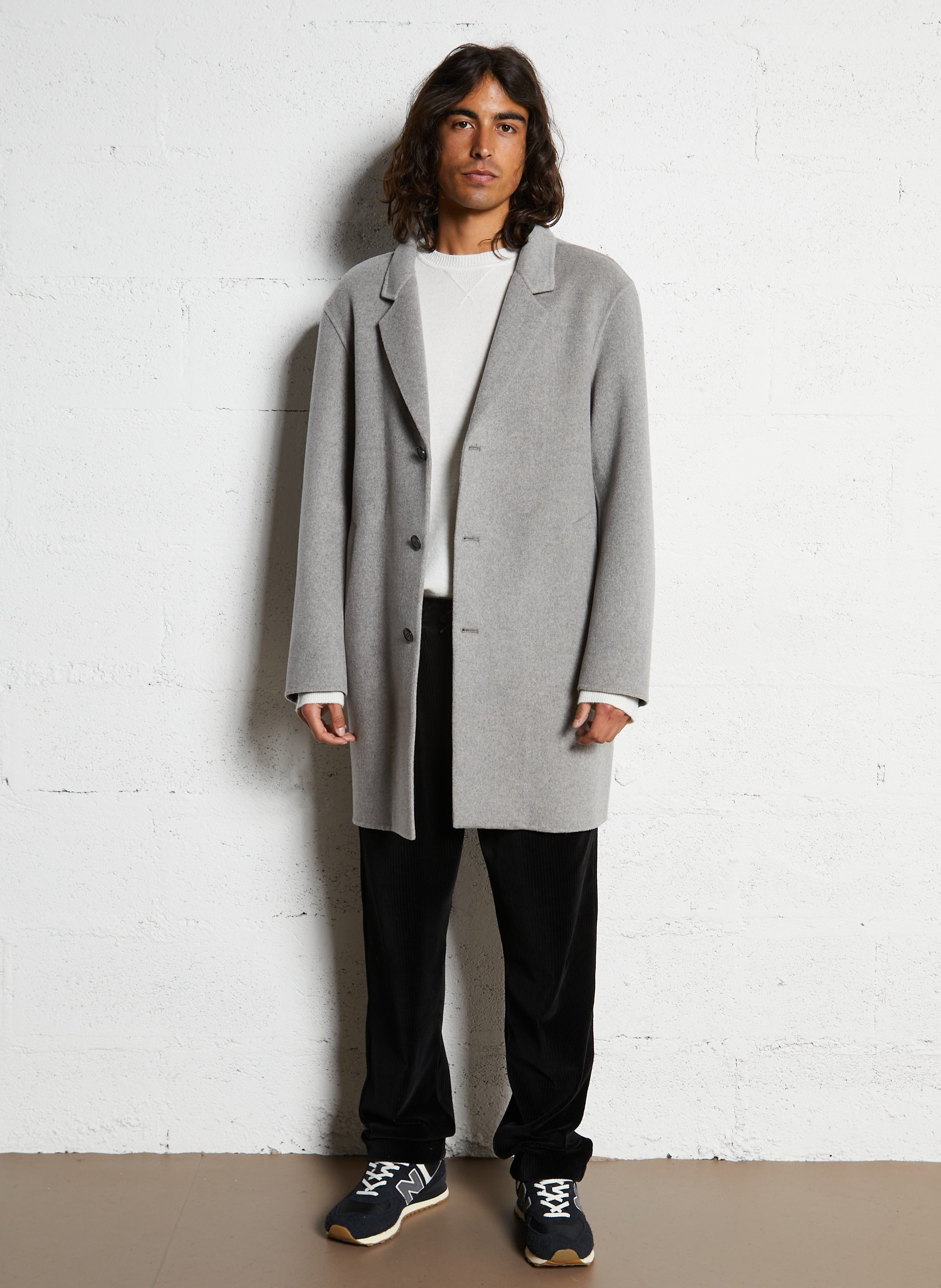 Straight wool mix jacket IKKS Grey