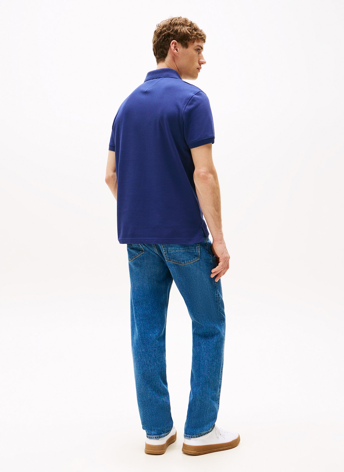 Polo regular-fit en coton biologique mélangé TOMMY HILFIGER Bleu