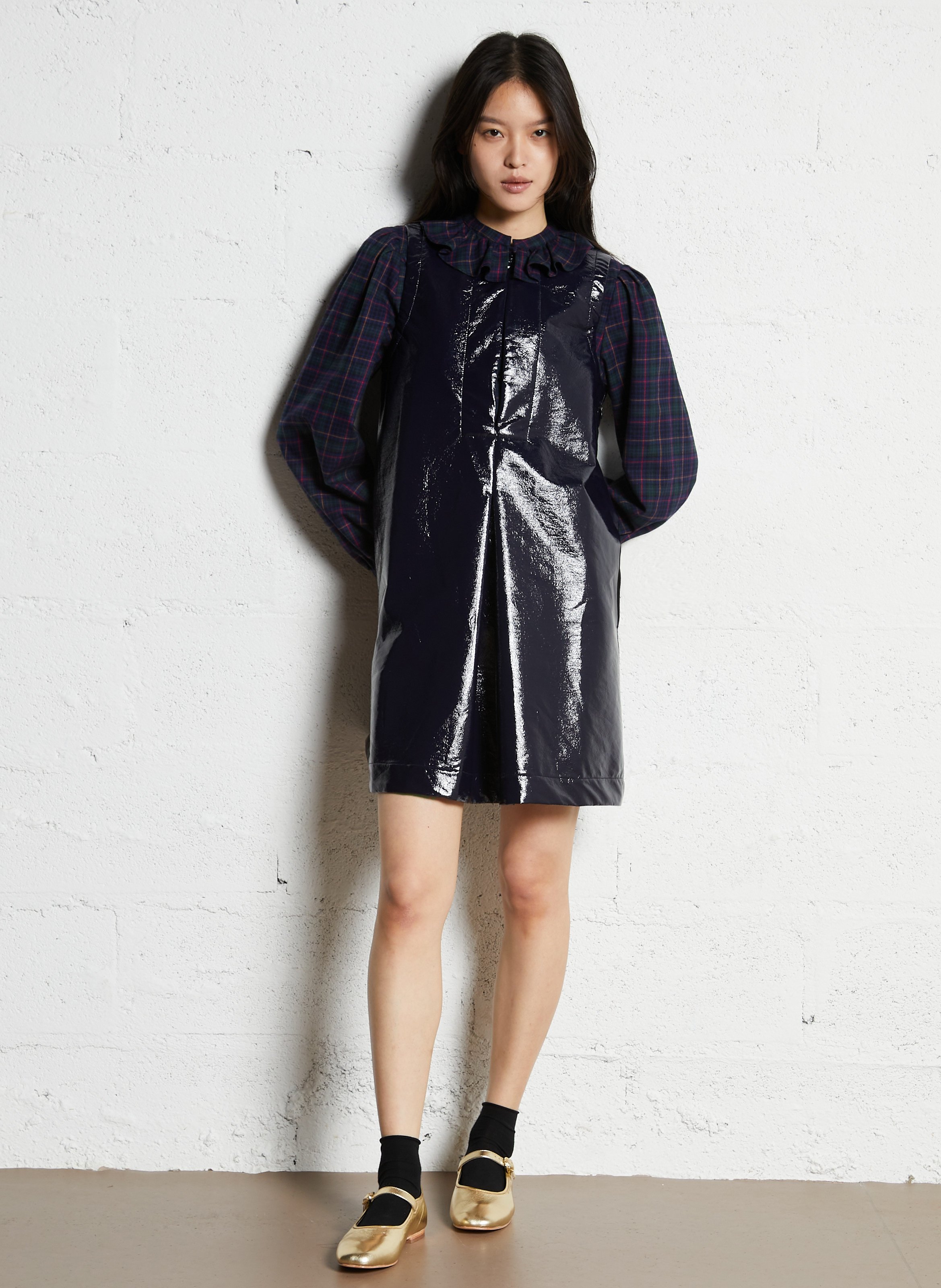 Short pinafore dress SUZIE WINKLE Blue