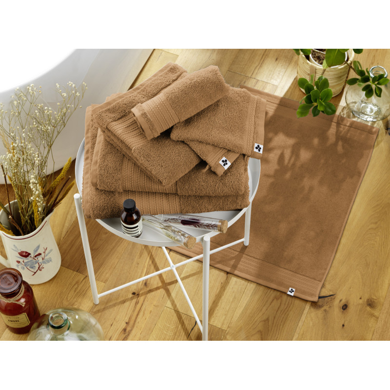 100% combed cotton bath towel L'EFFET PAPILLON White