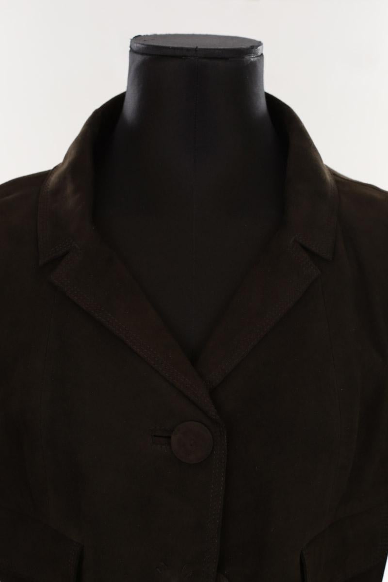 Short leather blazer PAULE KA - Seconde main Brown