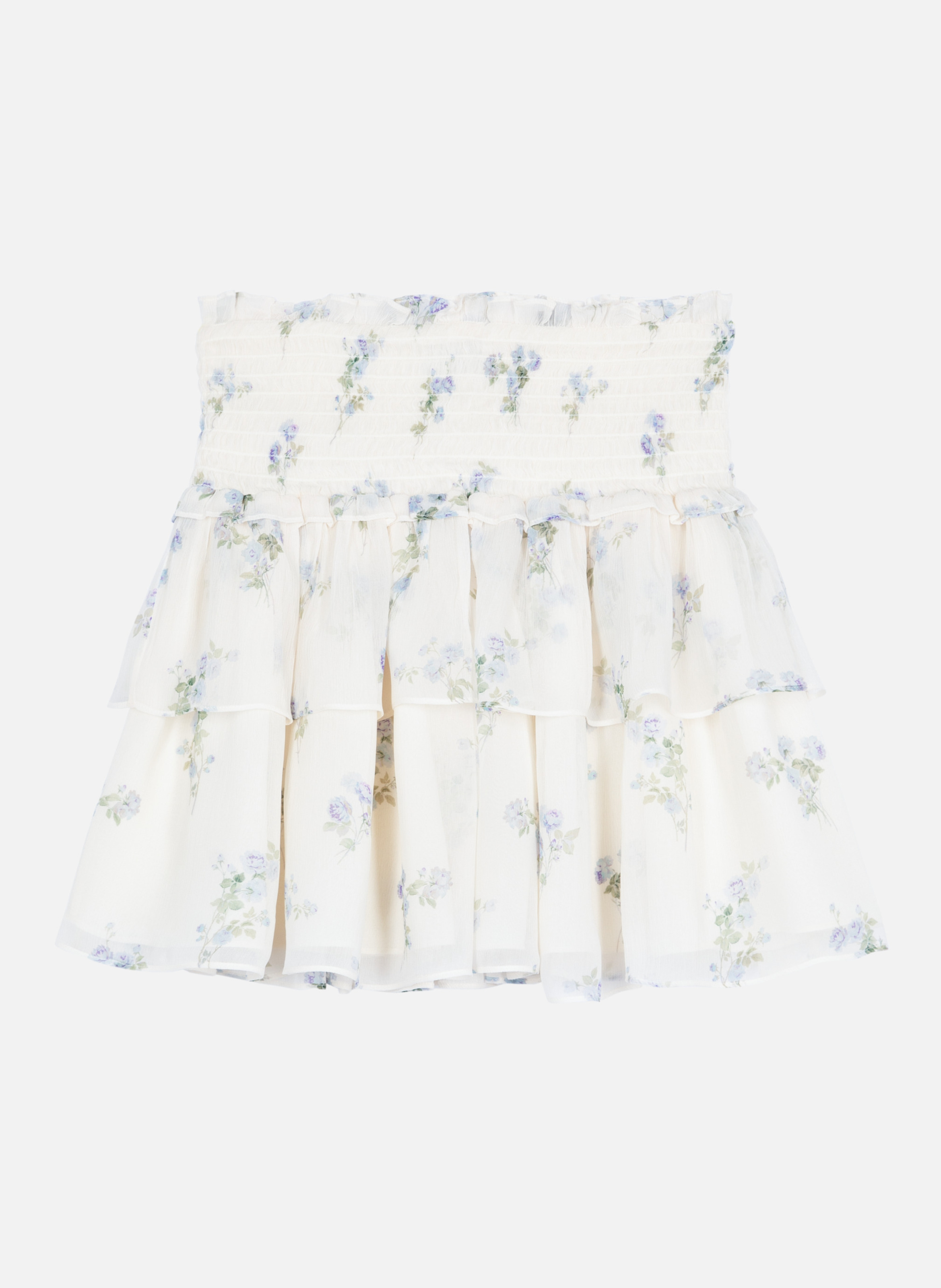Short flounced floral print skirt THE KOOPLES White