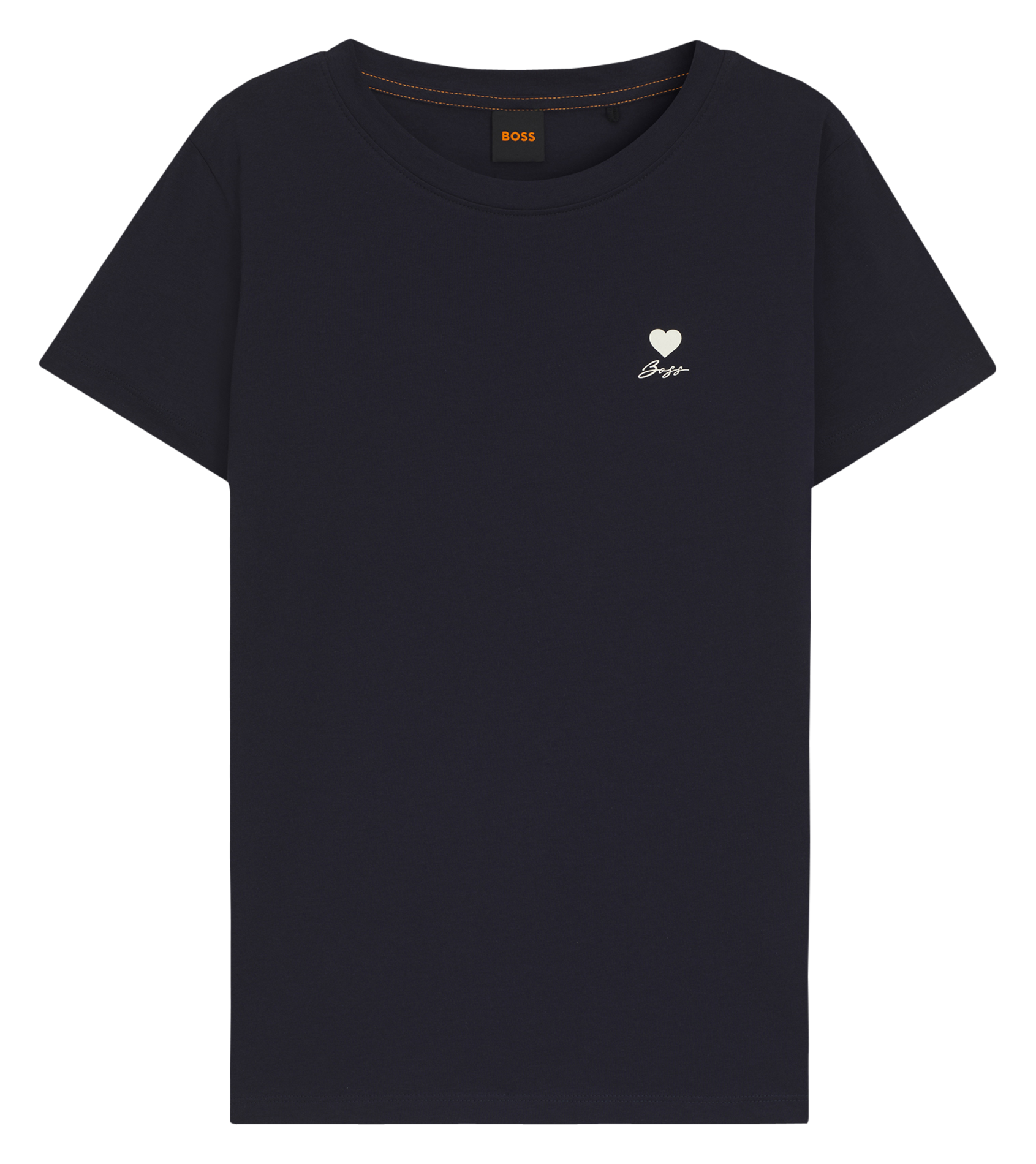 Tee-shirt col rond en coton BOSS Bleu