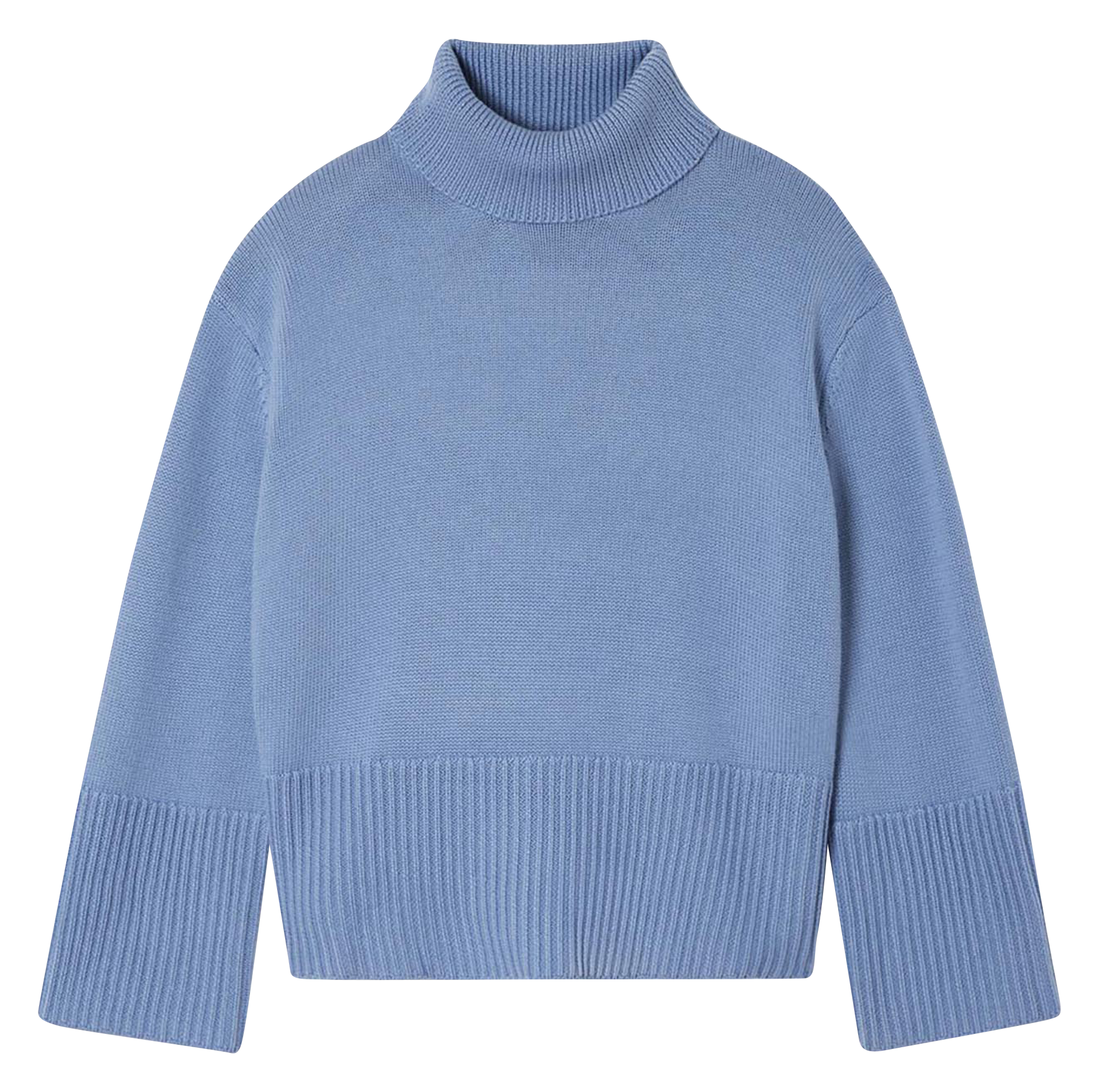 Pull col roulé rayé TARA JARMON Bleu