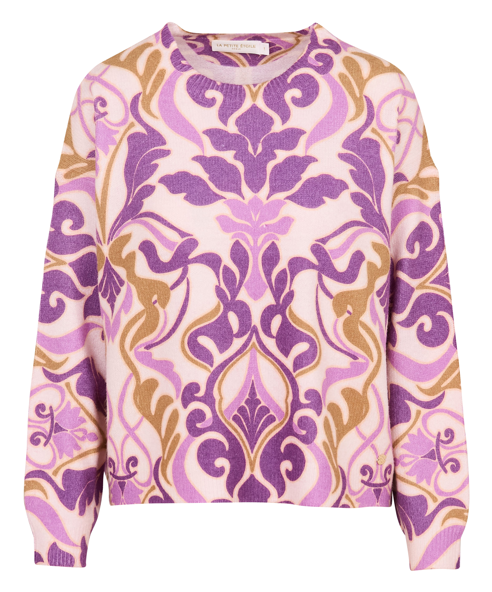Round-neck printed sweater LA PETITE ETOILE Purple