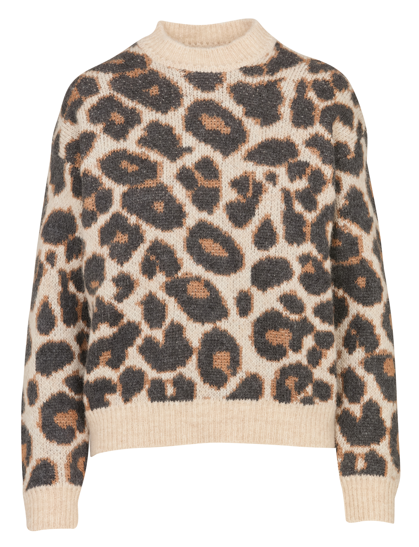 Pull droit col rond léopard HARTFORD Multicolore