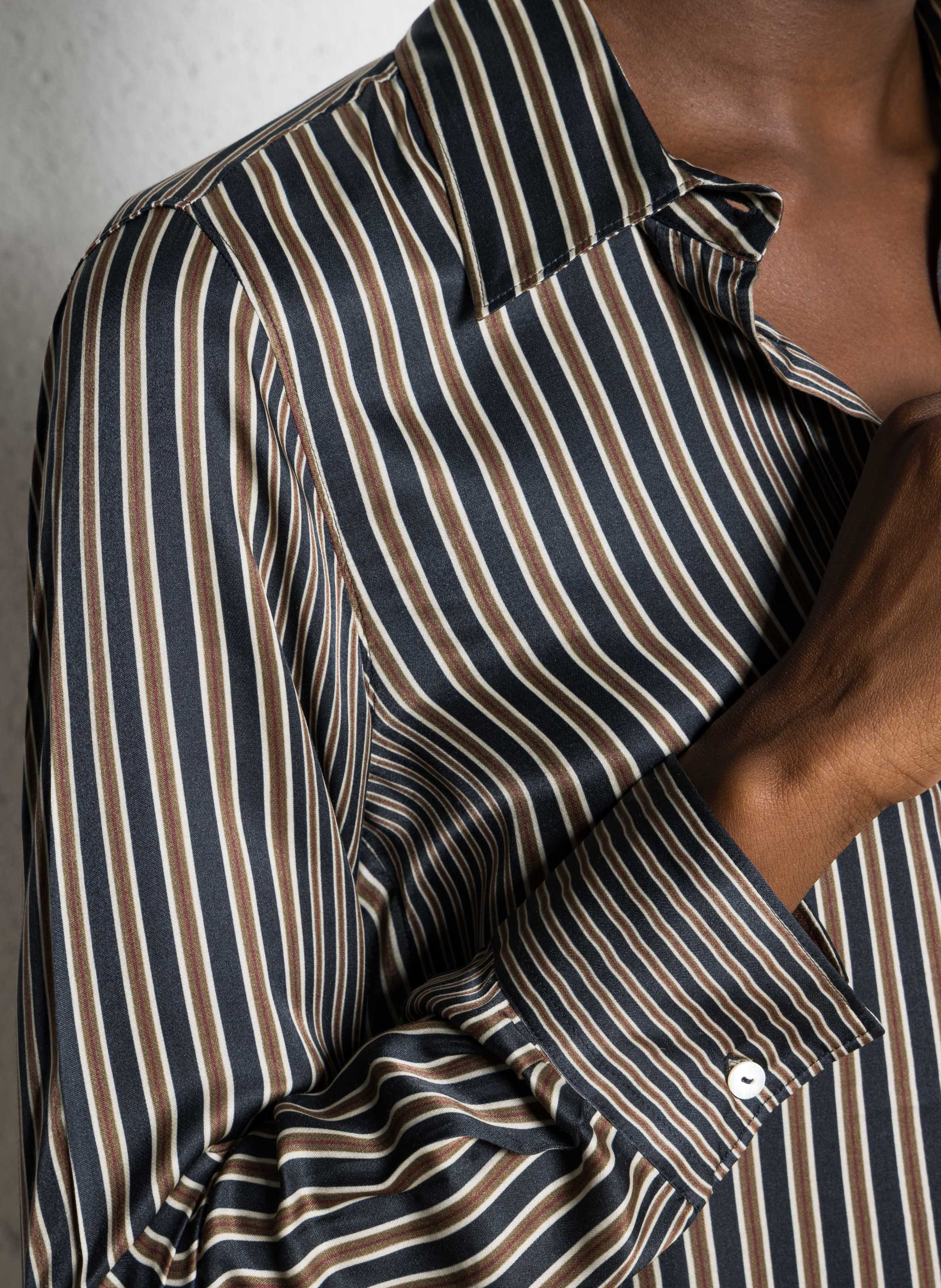 Chemise fluide à rayures  DIEGA Marron