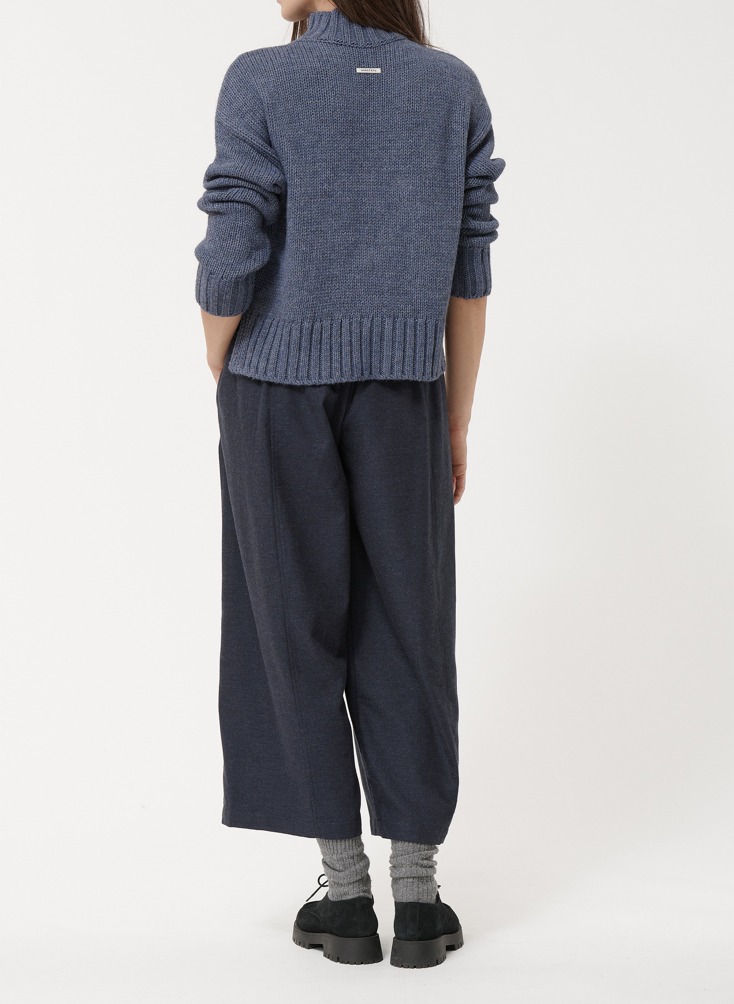 Pull col rond  HUMILITY Bleu