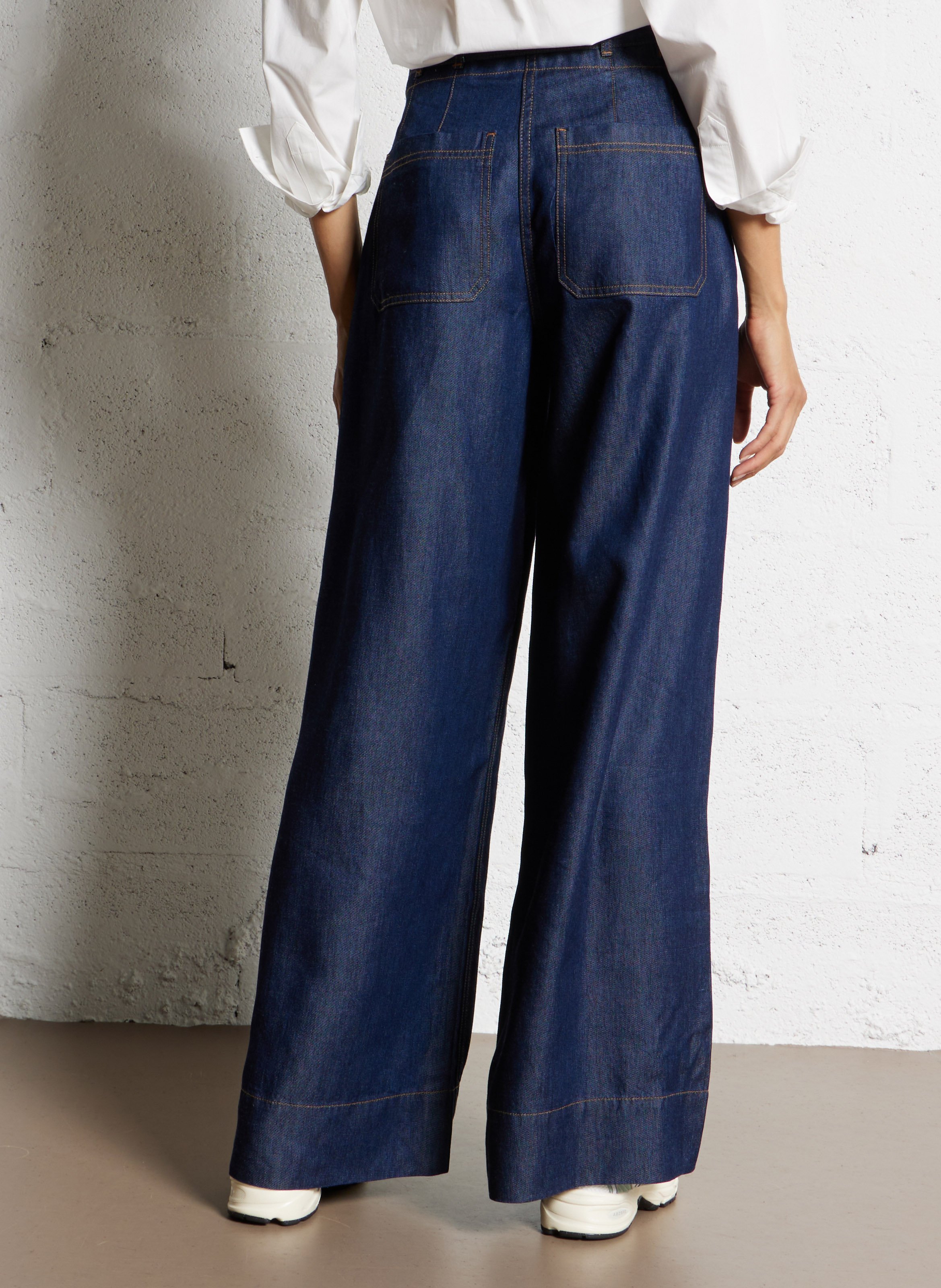 Farbige Straight Cut Jeans mit 5 Taschen IKKS Blau