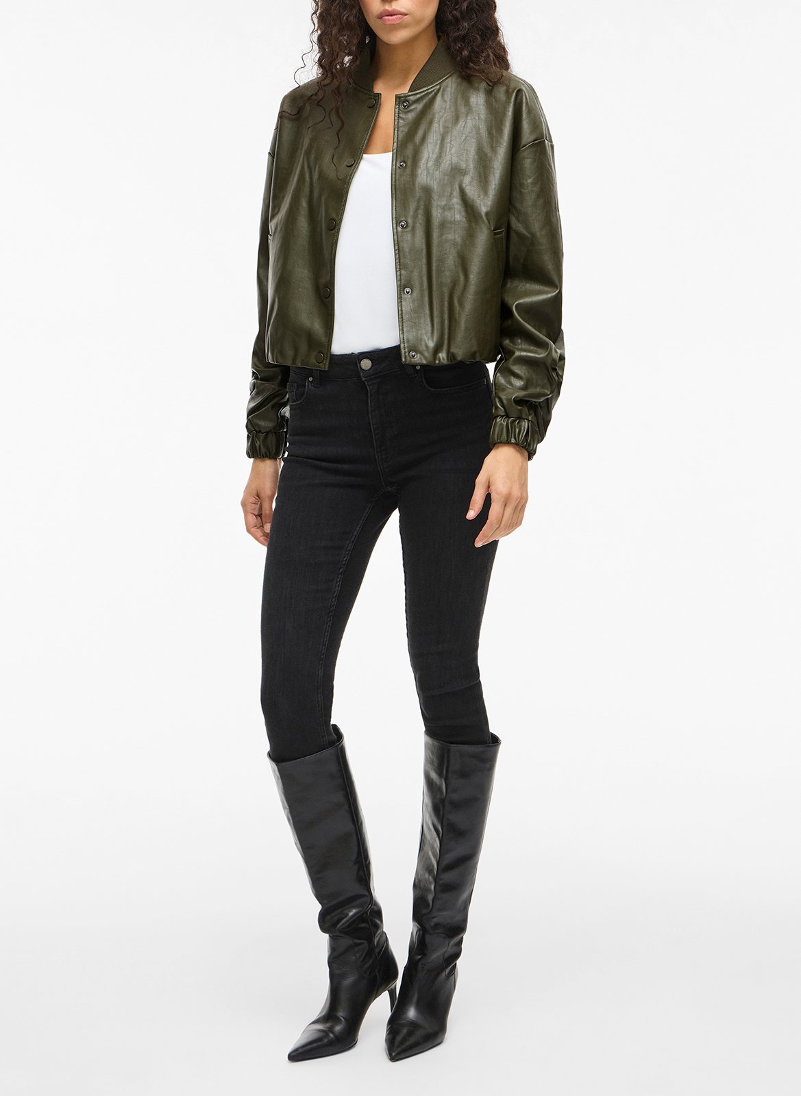 Blouson col teddy  VILA Vert