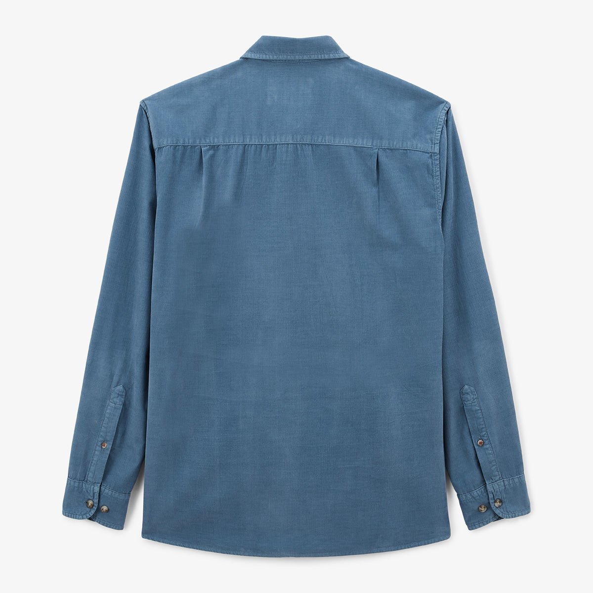 Solid velvet long-sleeve shirt SERGE BLANCO Blue