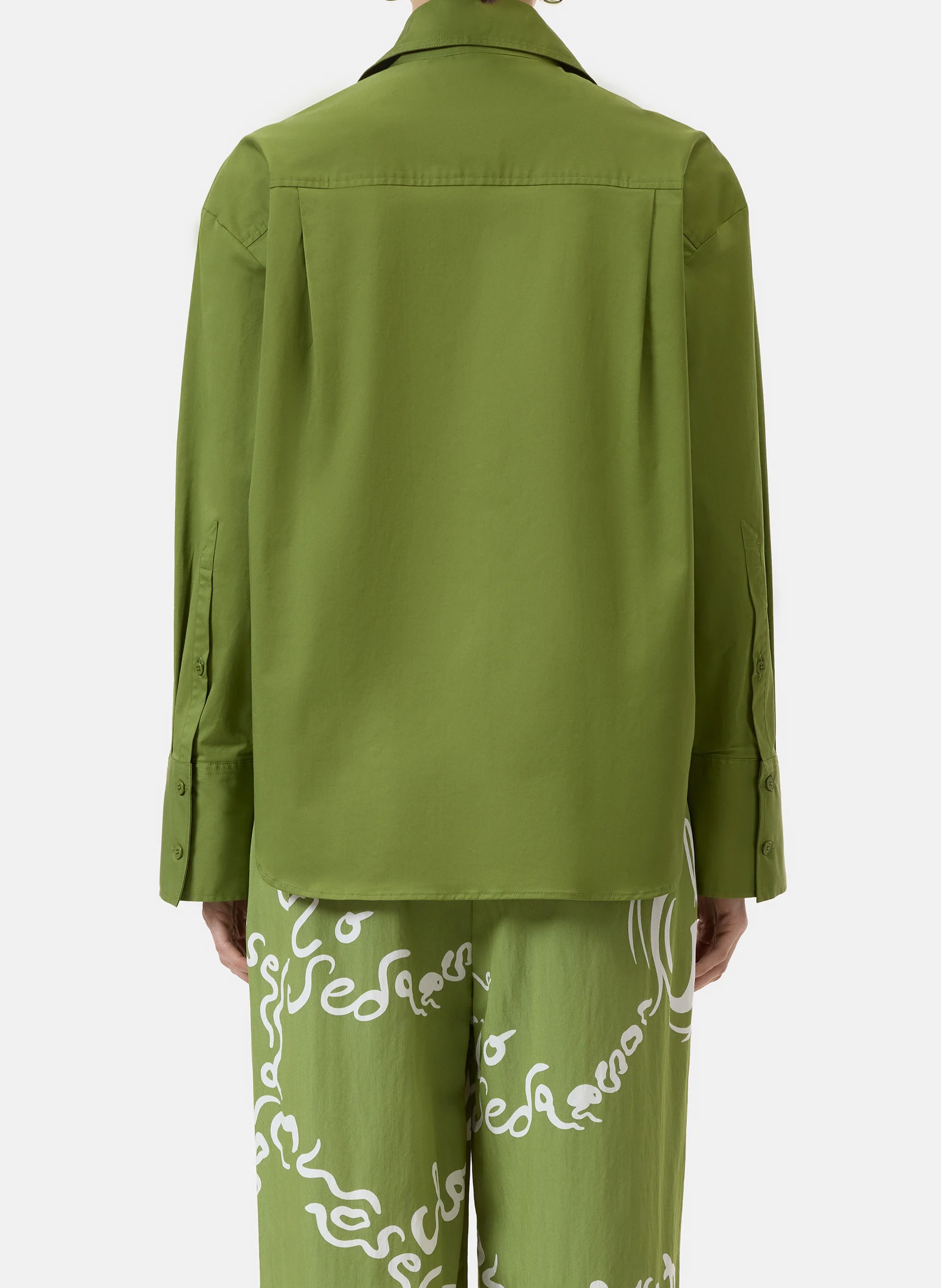 Straight organic cotton shirt CLOSED Green