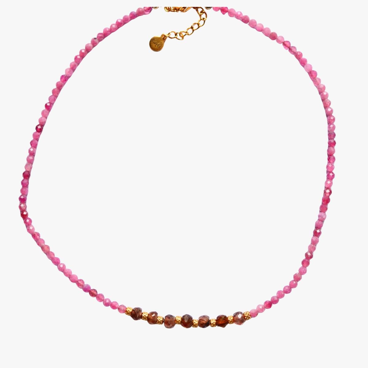 Tourmaline necklace GINANDGER Pink