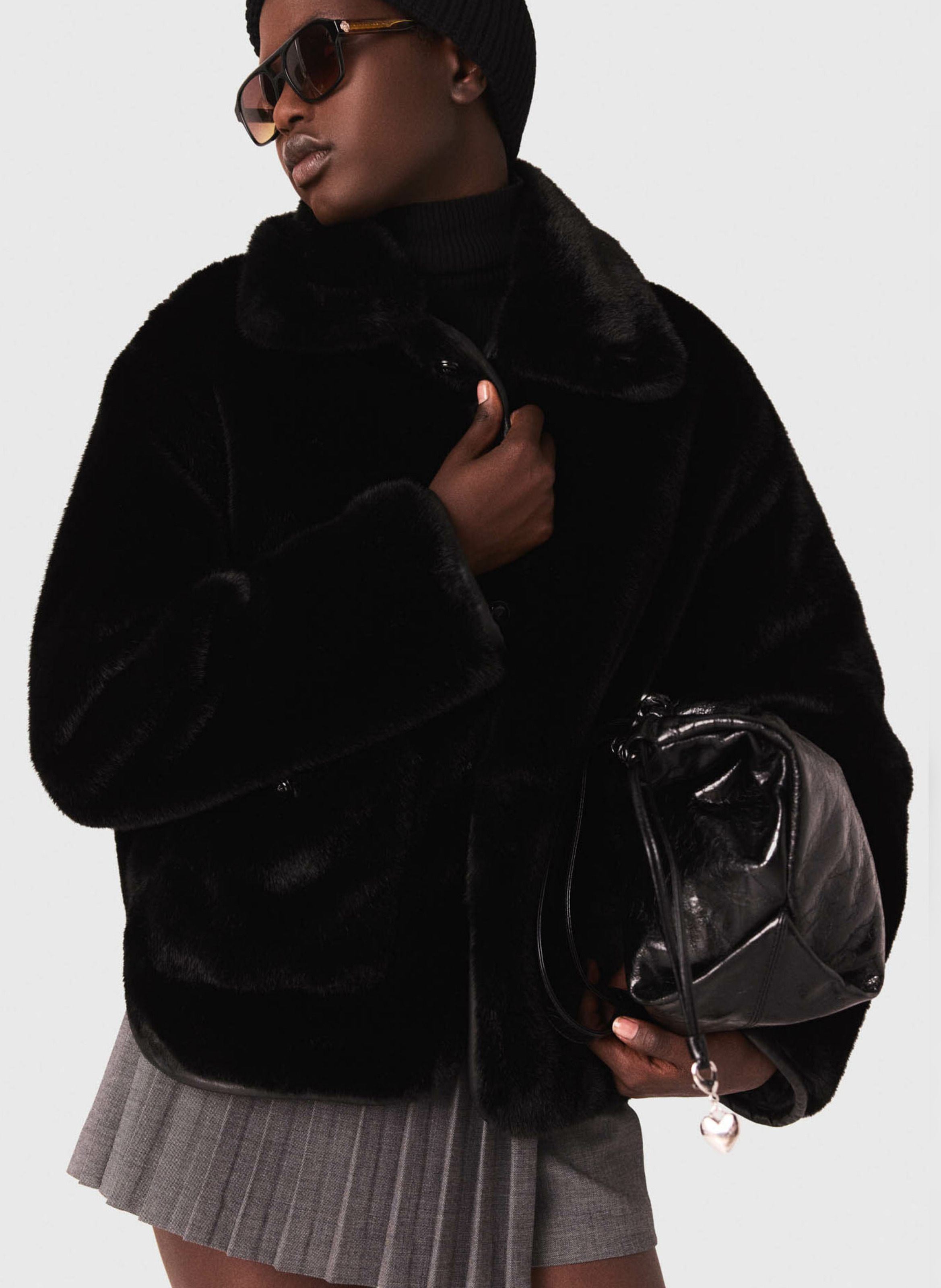 Manteau court réversible MAJE Noir