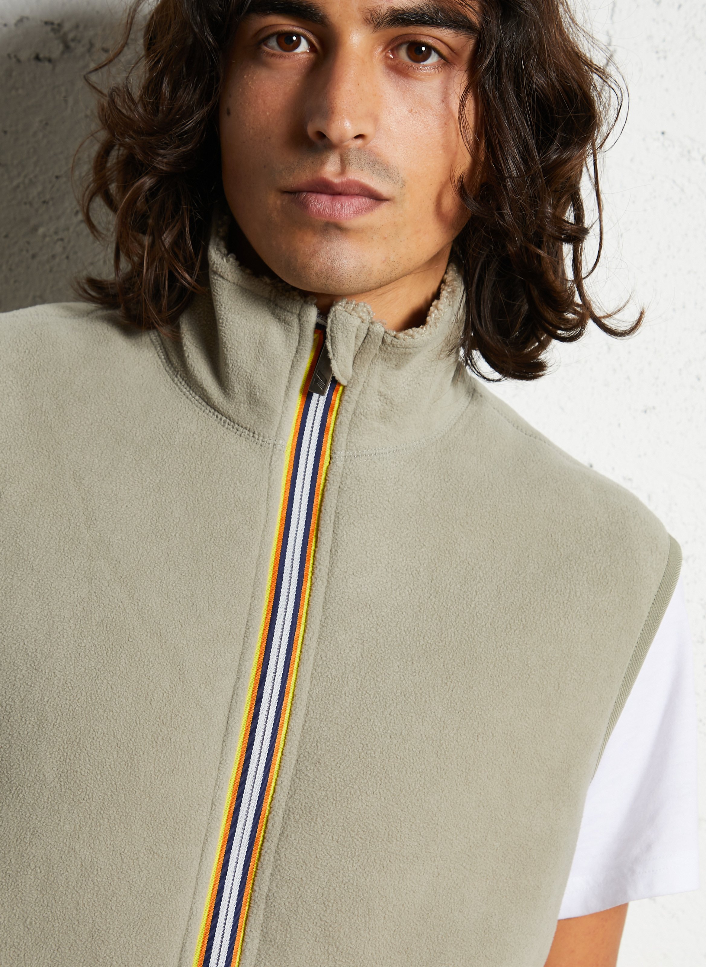 Gilet droit en sherpa K-WAY Vert