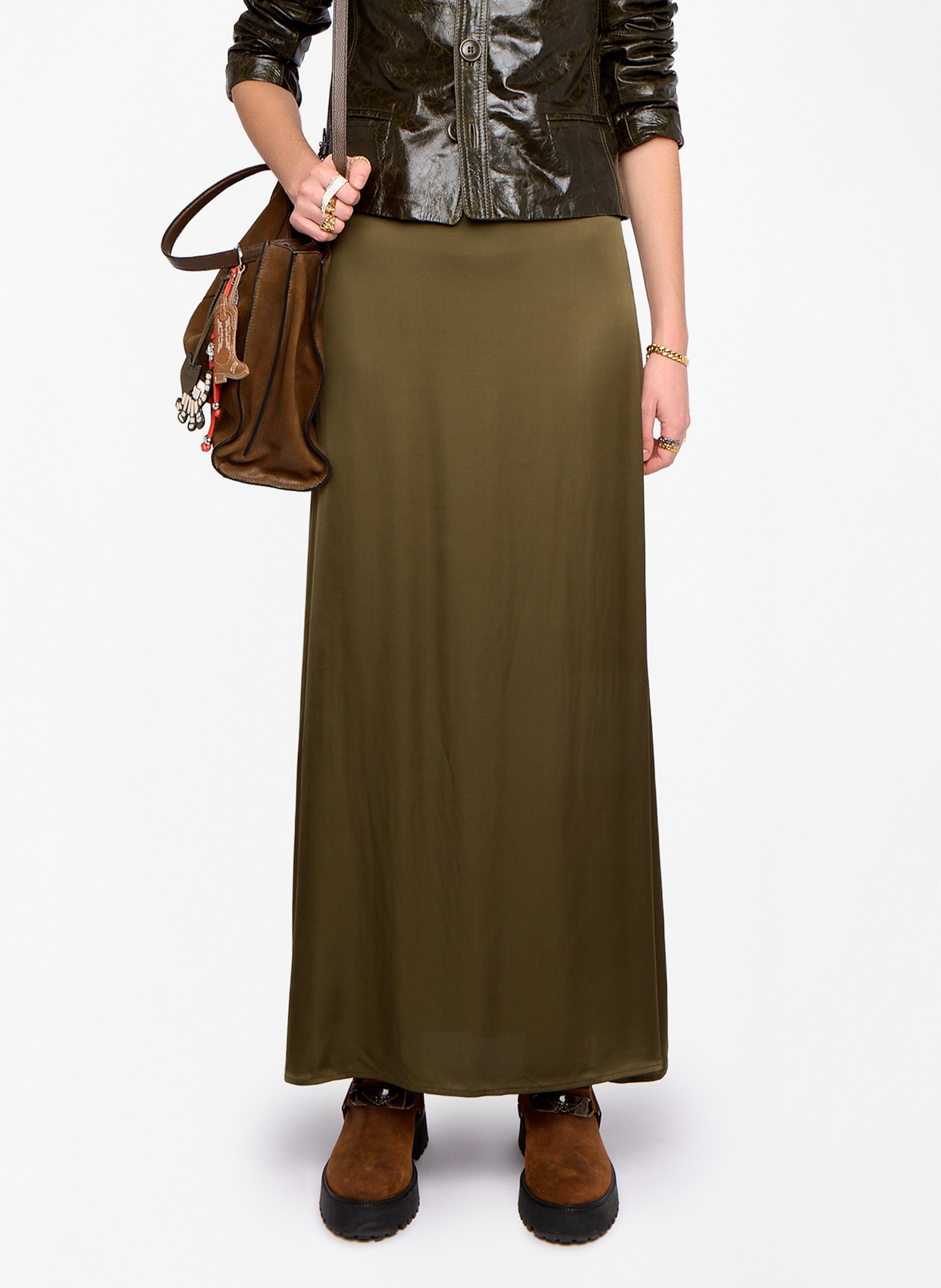 Jupe longue évasée fluide ZADIG&amp;VOLTAIRE Vert