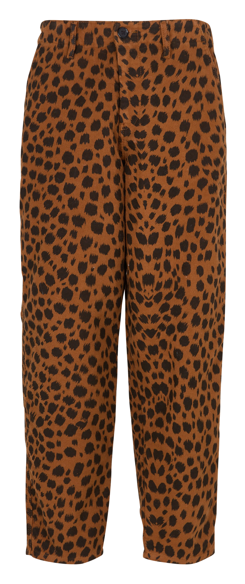 Straight-leg leopard print pants LEON & HARPER Brown
