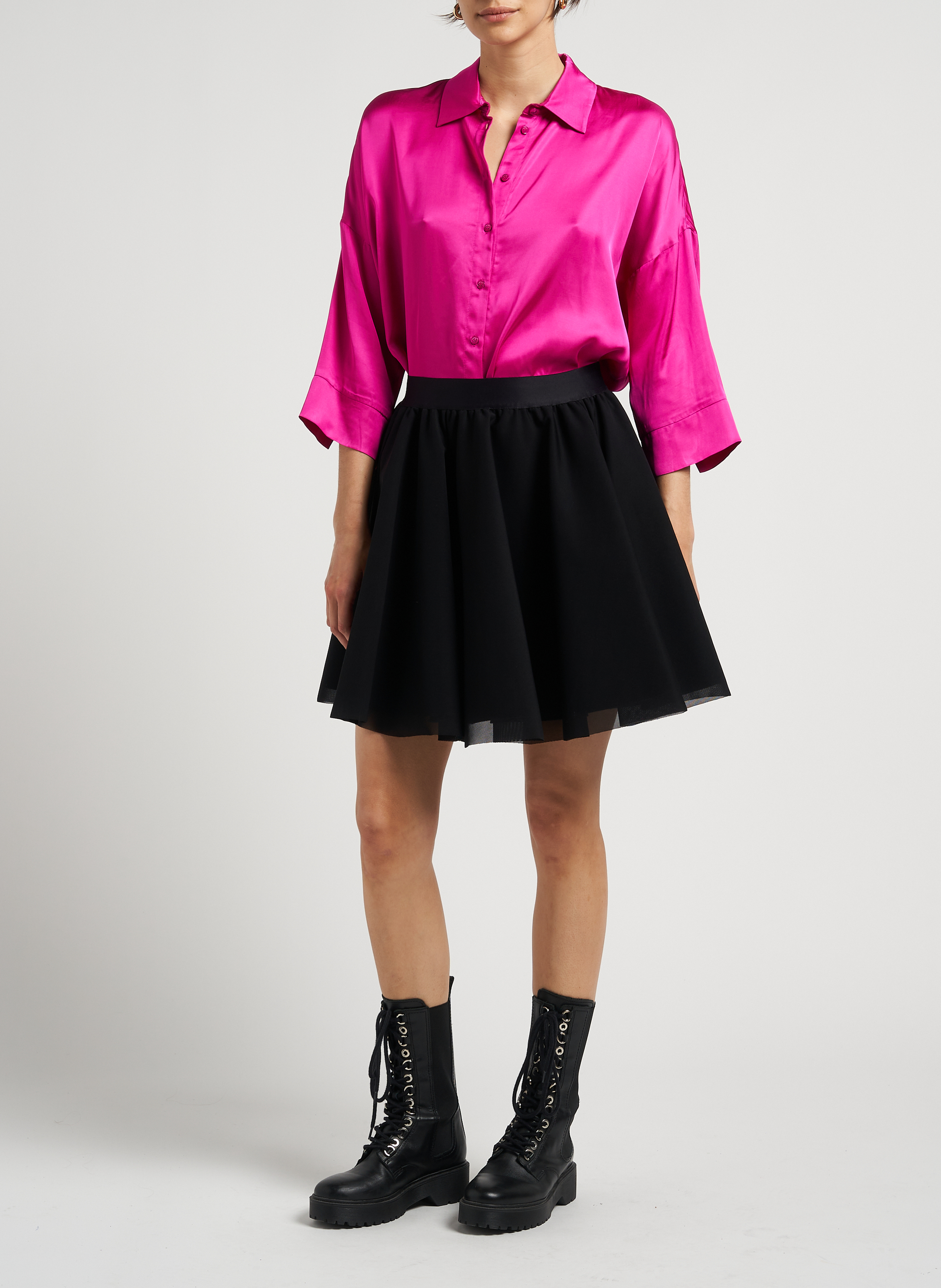 Chemise ample col classique en satin fluide  MAX&Co. Rose