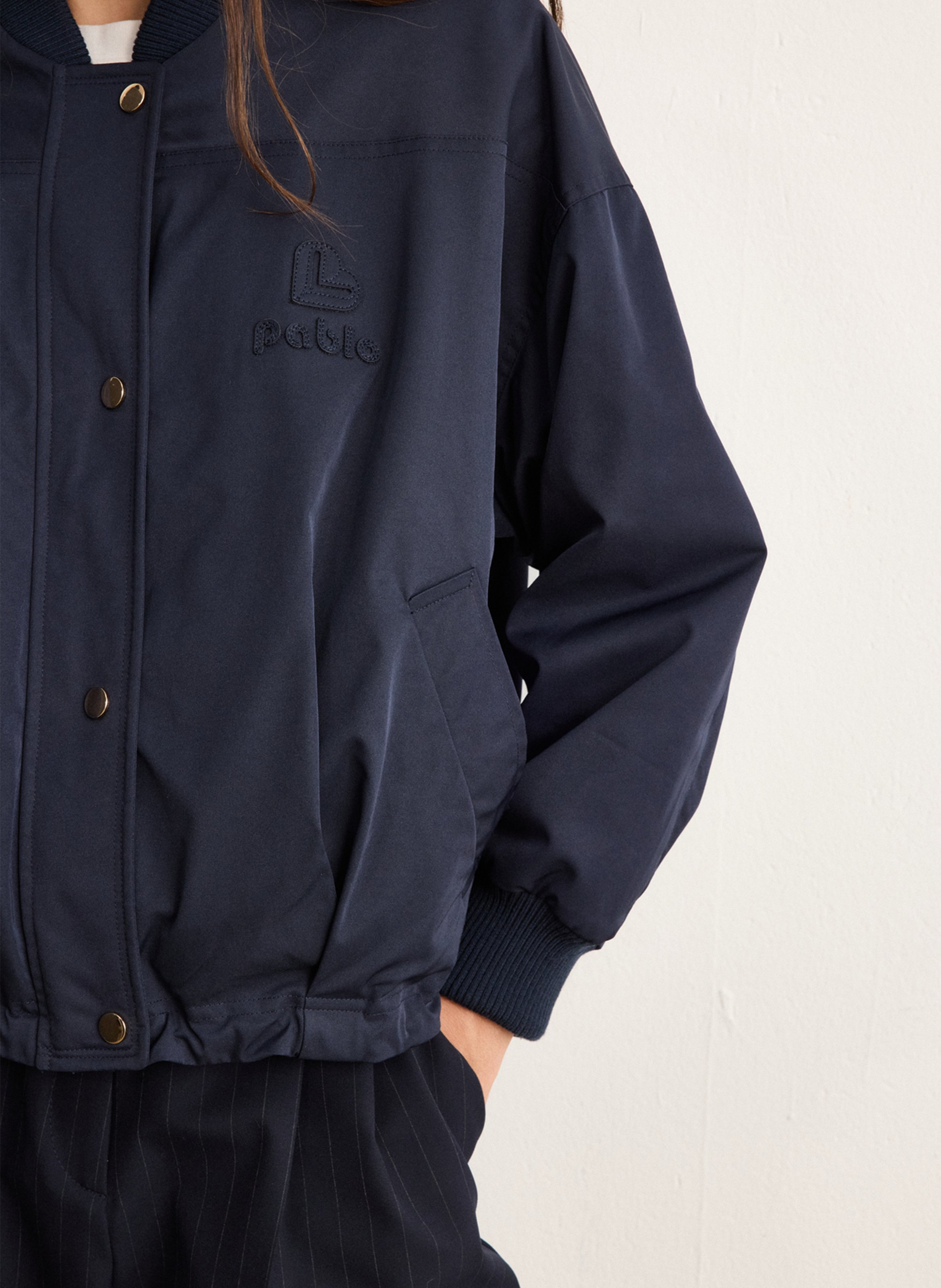 Oversized cotton jacket PABLO Blue