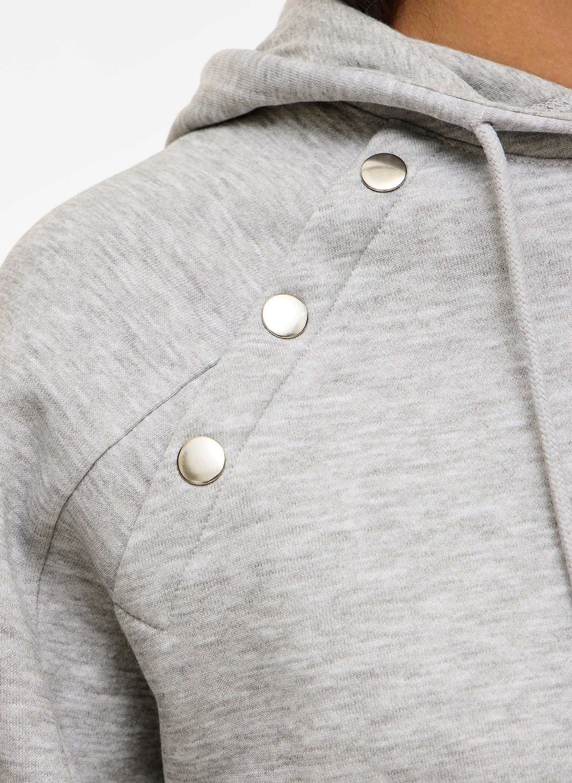 Weites Kapuzensweatshirt uni VILA Grau