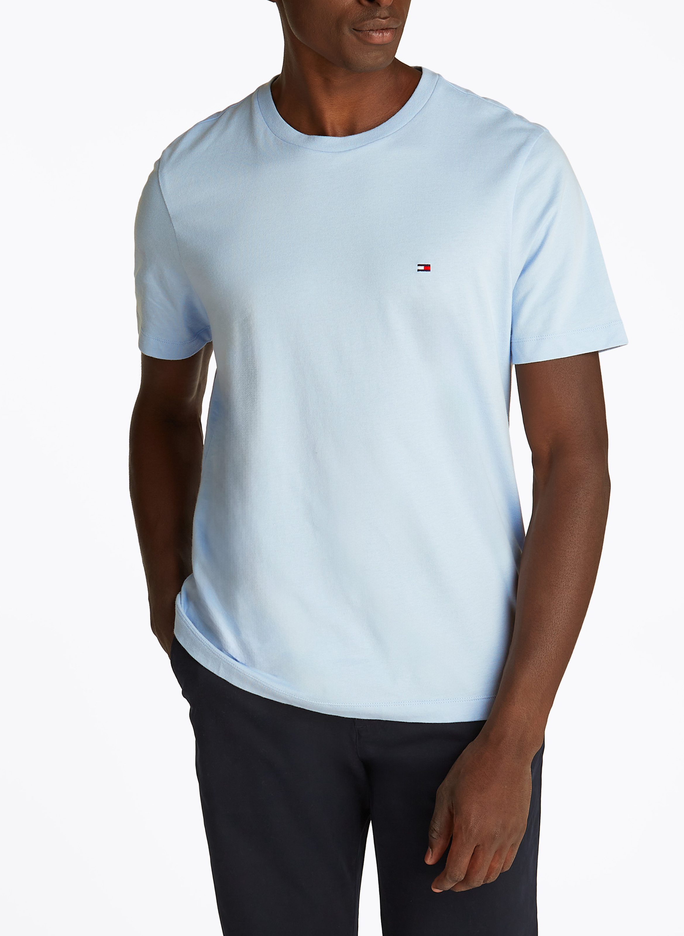 Tee-shirt à col rond en coton TOMMY HILFIGER Bleu