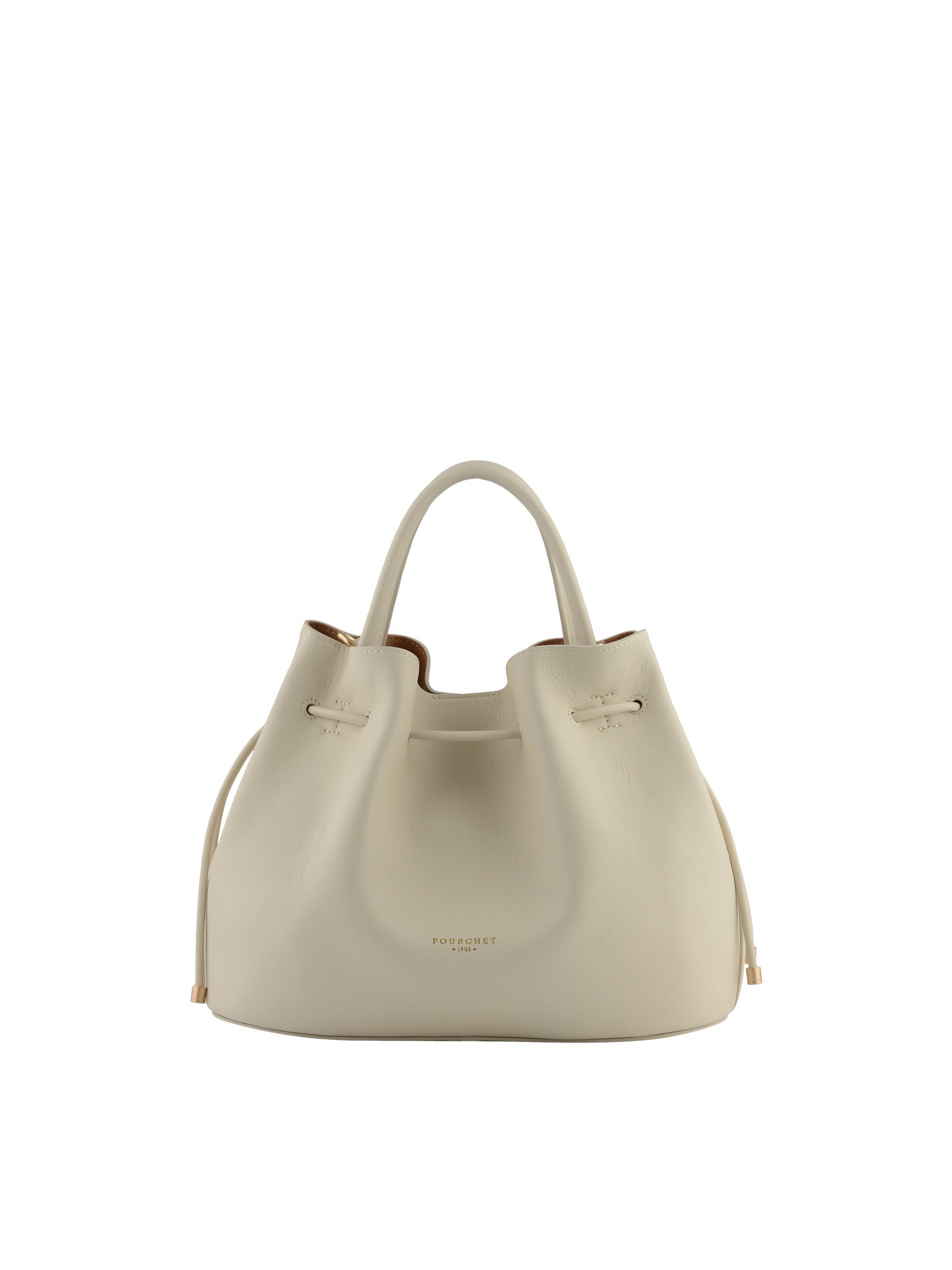 Calfskin leather handbag POURCHET