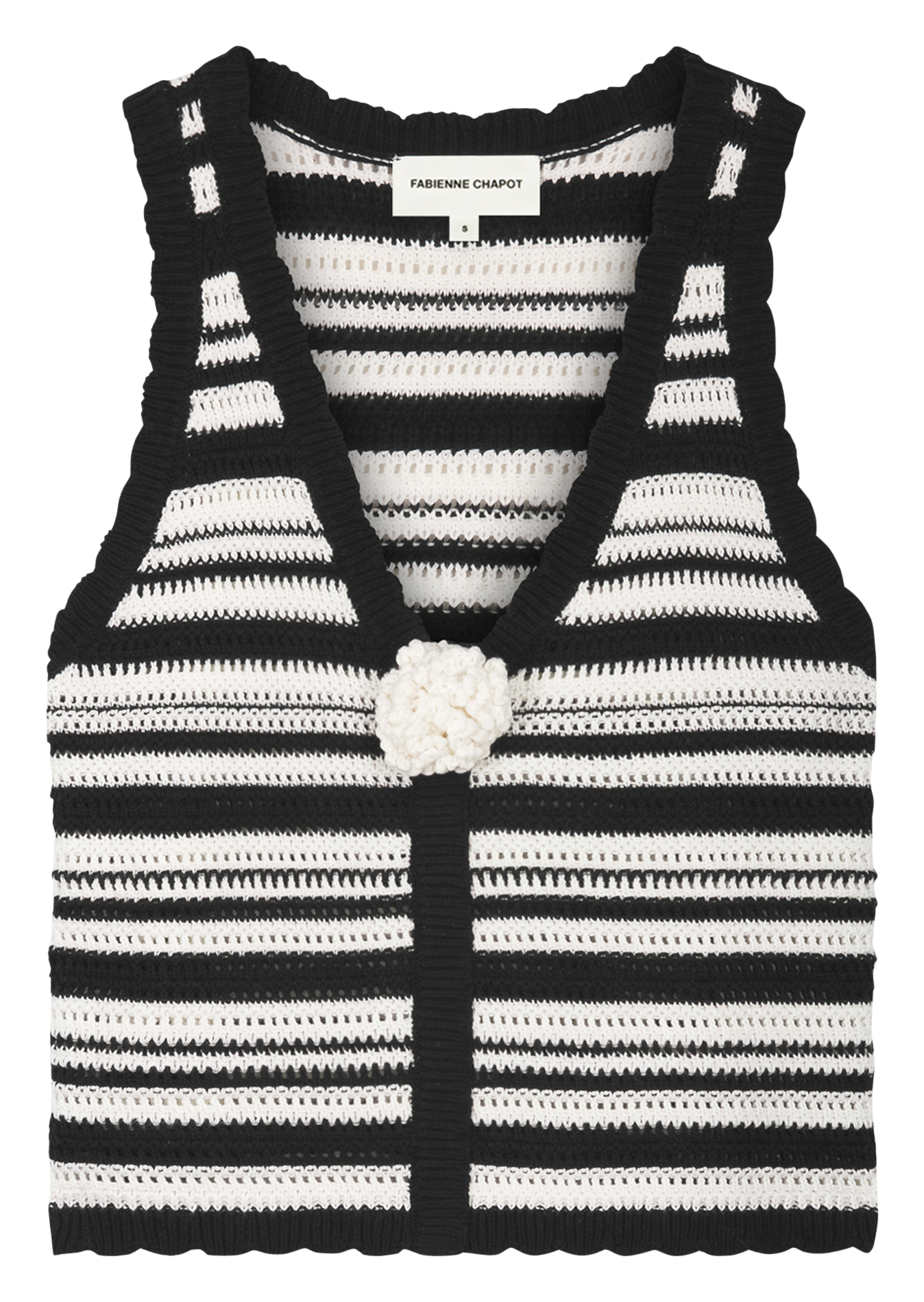 Top en maille en coton bio FABIENNE CHAPOT Noir