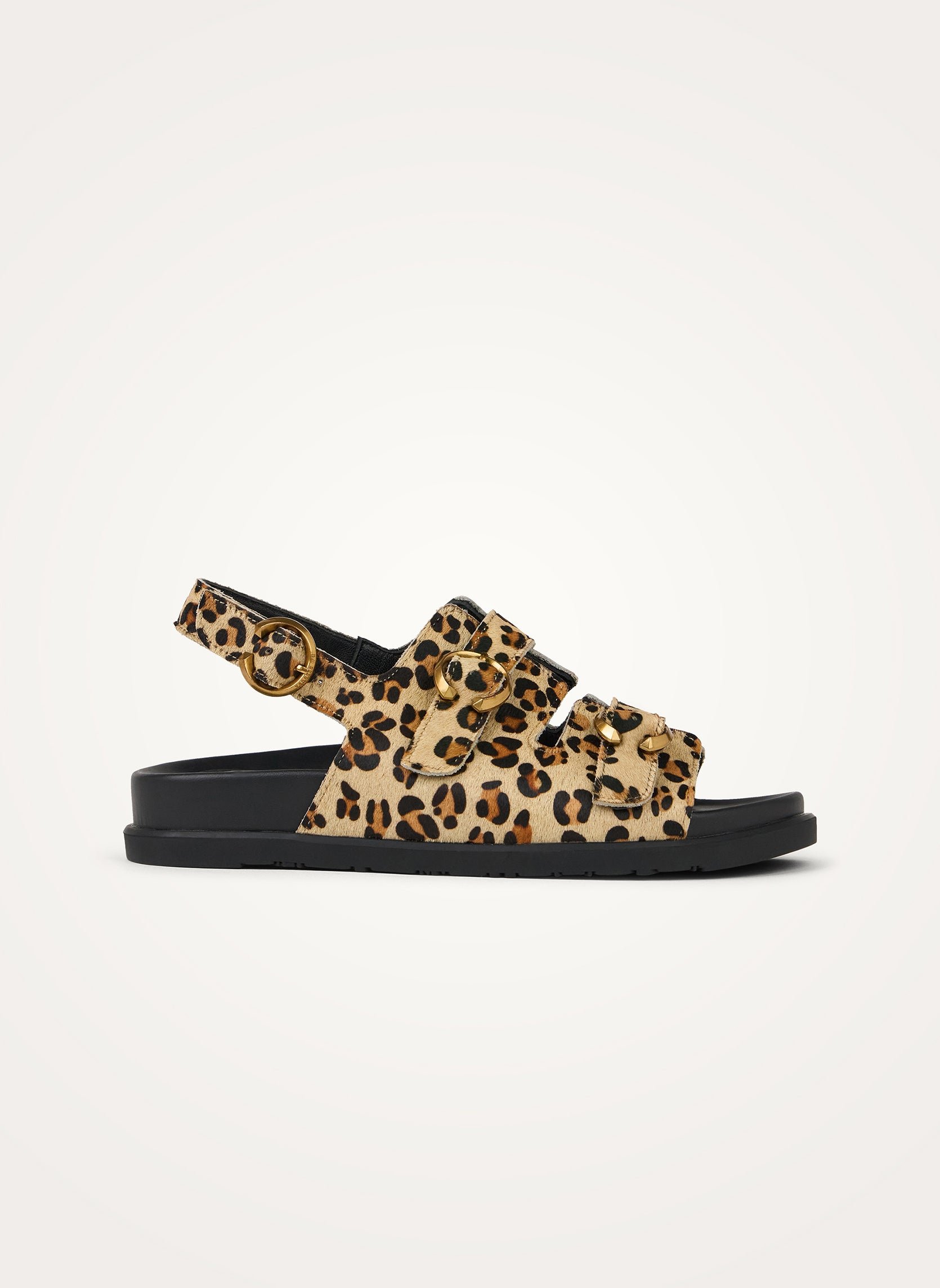 Leopard print flat sandals with strap VANESSA WU