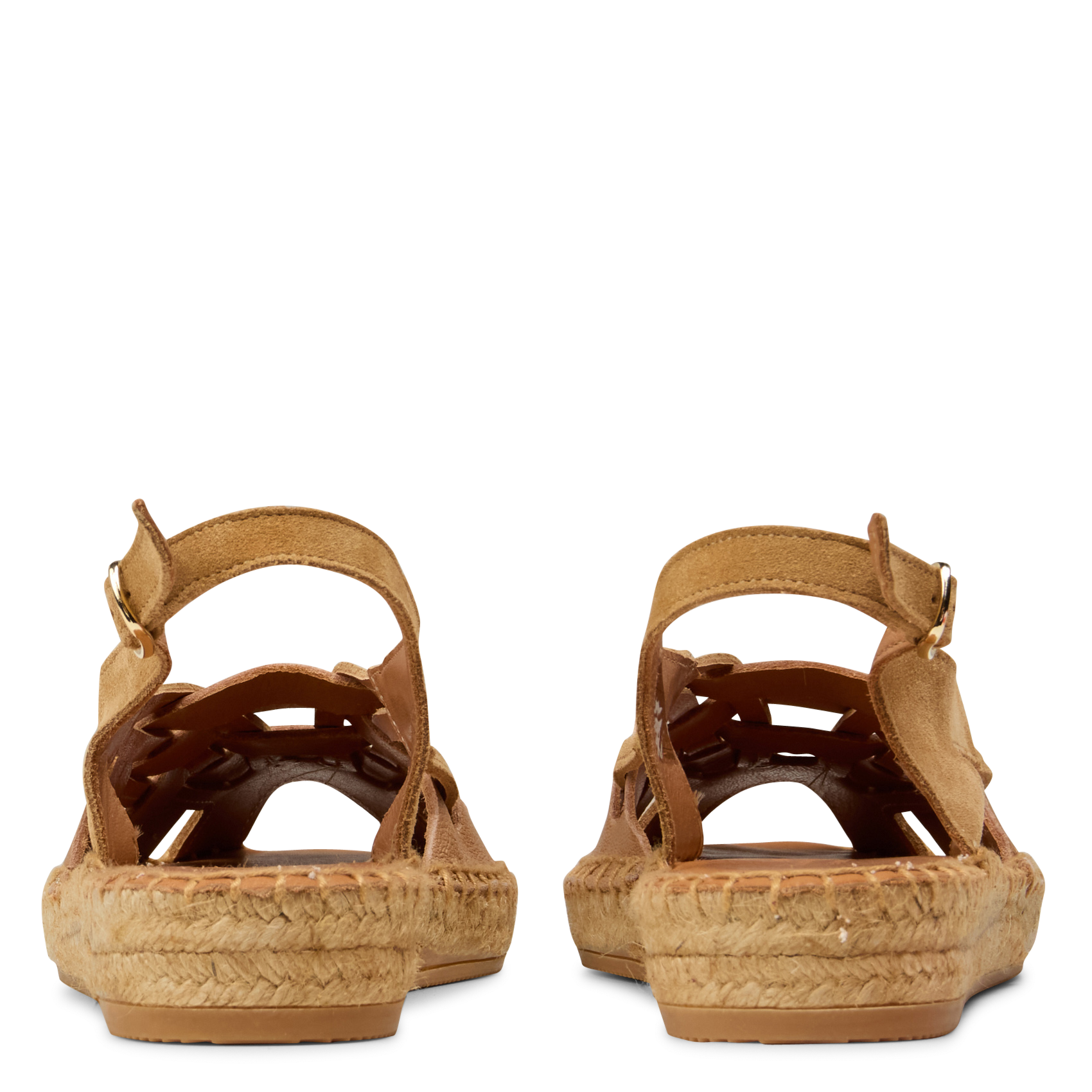 Leather espadrilles NAGUISA Brown