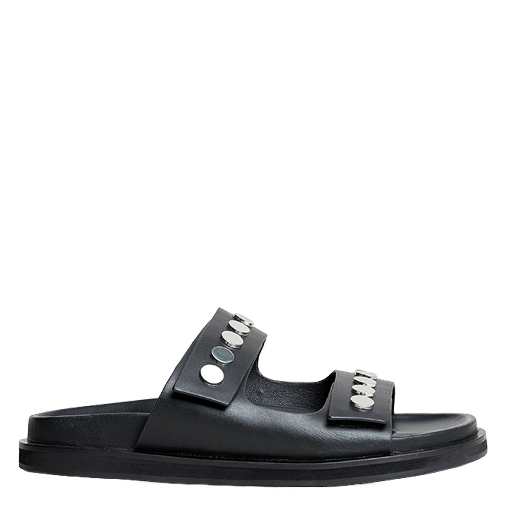 Sandales à brides avec rivets en cuir JONAK Noir