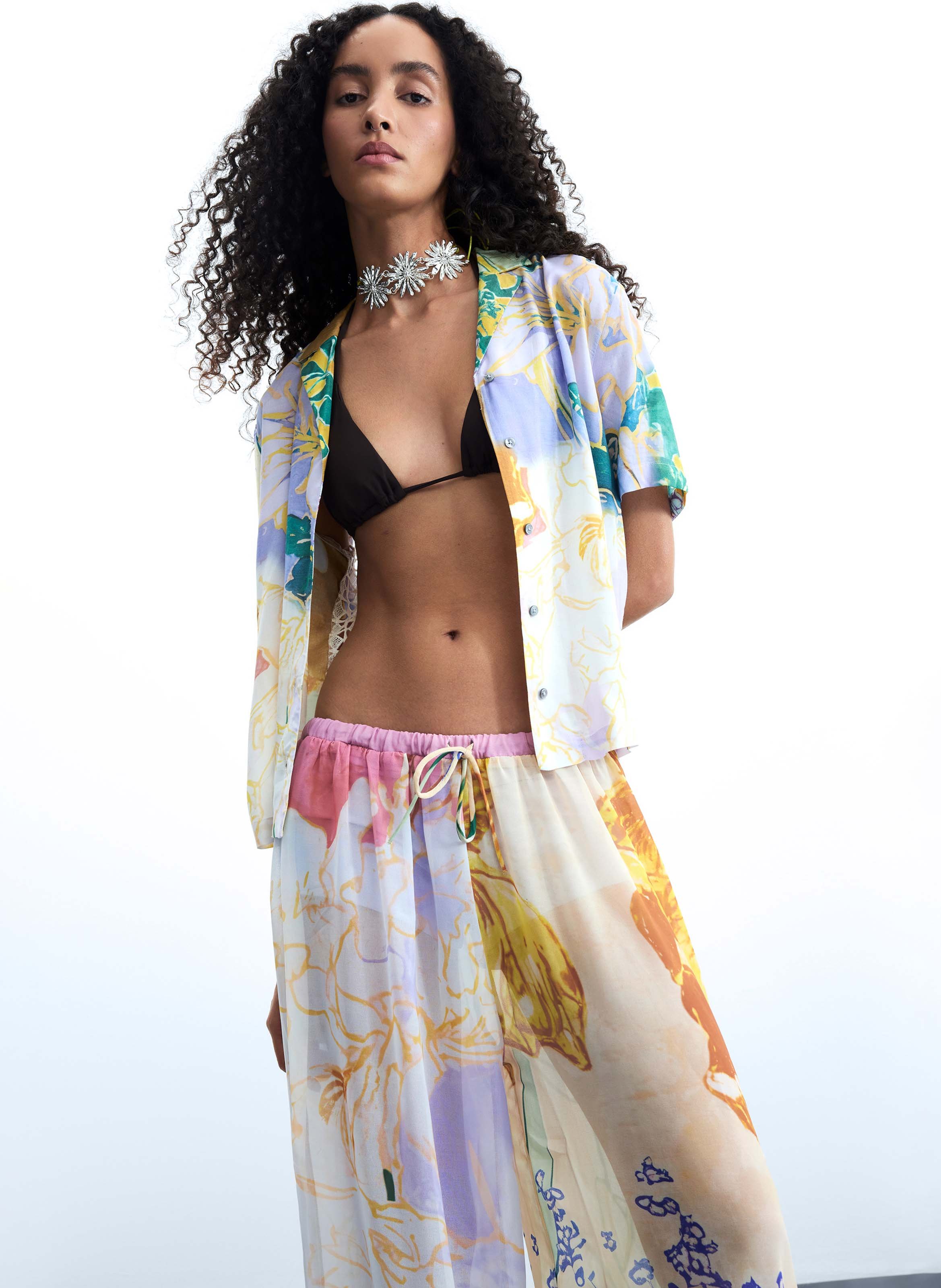 Pantalon ballon imprimé DESIGUAL Multicolore