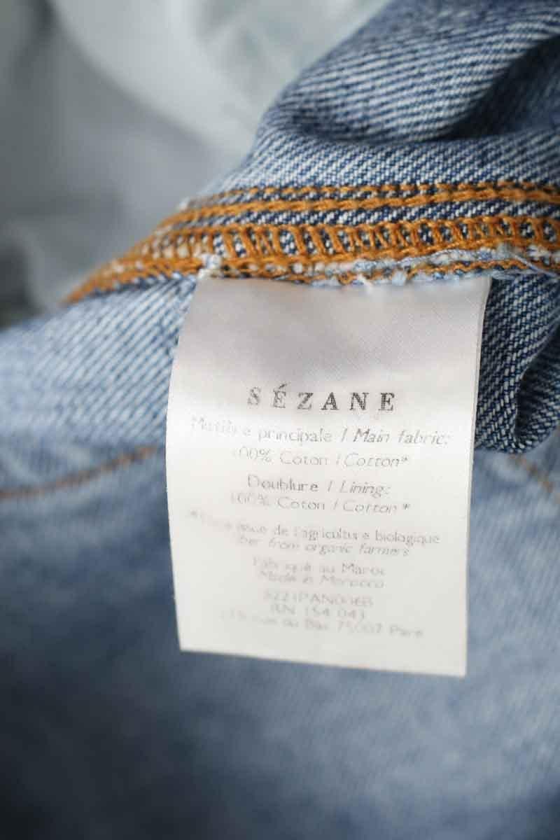 - Straight-leg jeans
- 5 pockets
- Straight cut
- Faded effect SEZANE - Seconde main Blue