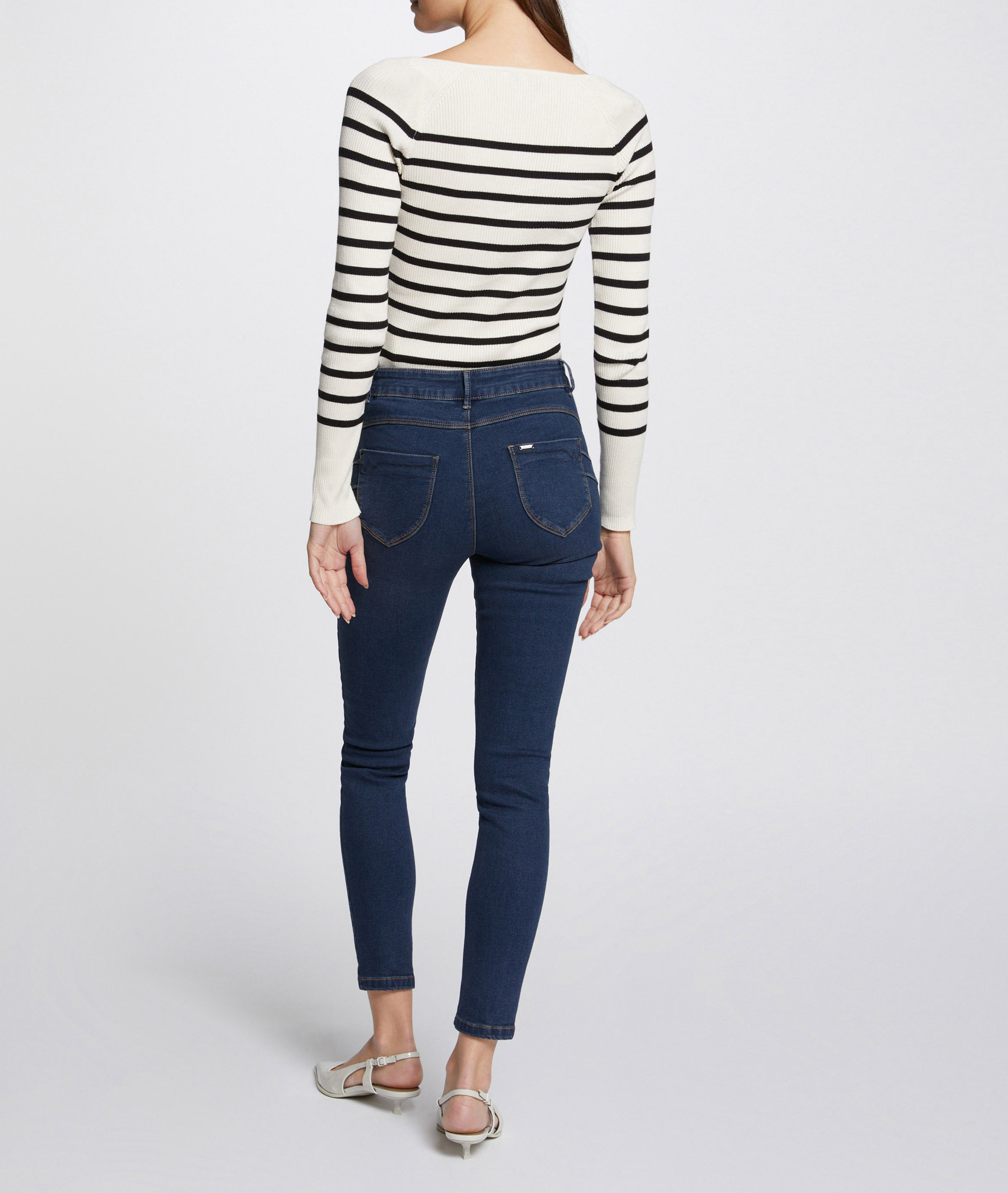 Jean slim-fit brut en coton mélangé MORGAN Bleu