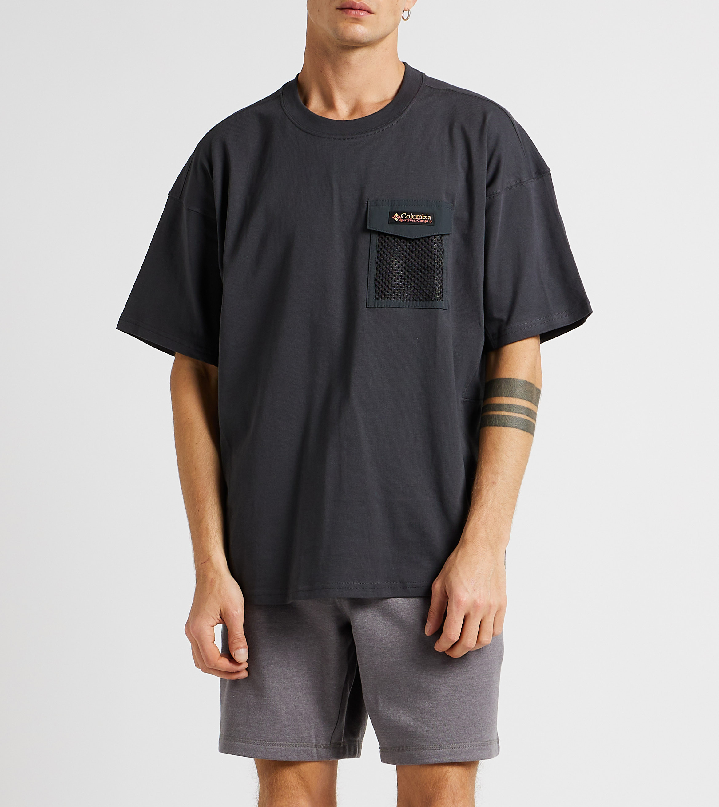 Tee-shirt col rond en coton COLUMBIA Gris