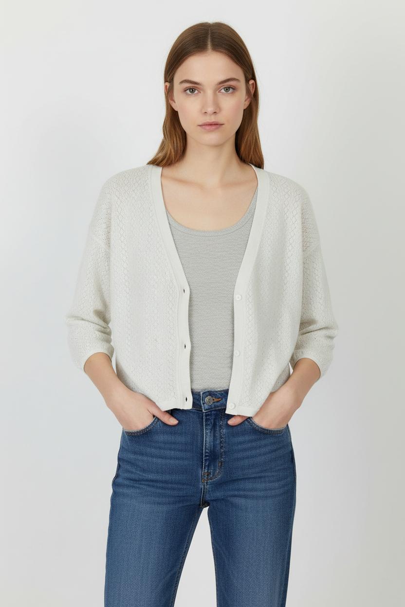 Cardigan MARIE SIXTINE - SECONDE MAIN White