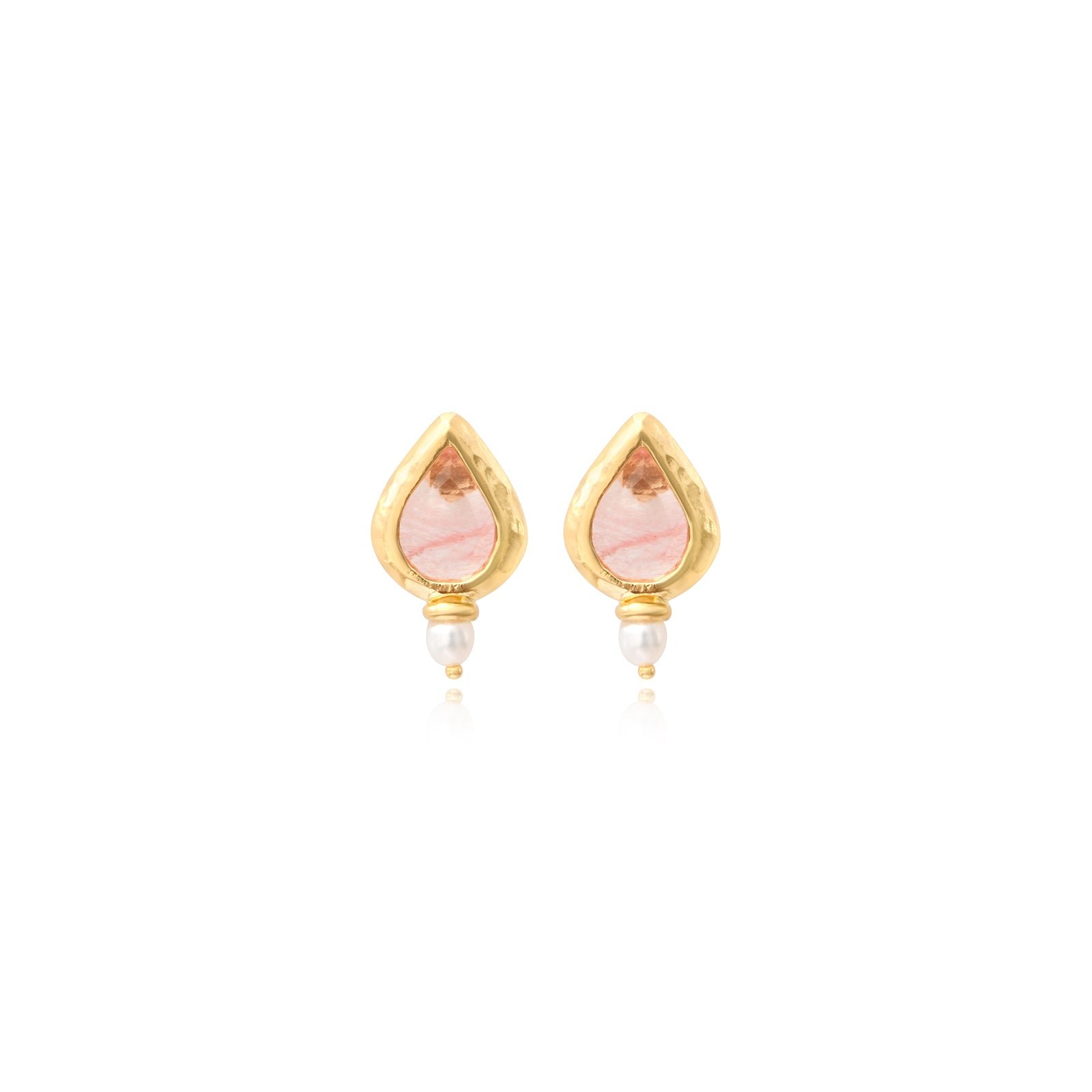 Stud earrings with pierced stems, gold-plated SATELLITE PARIS