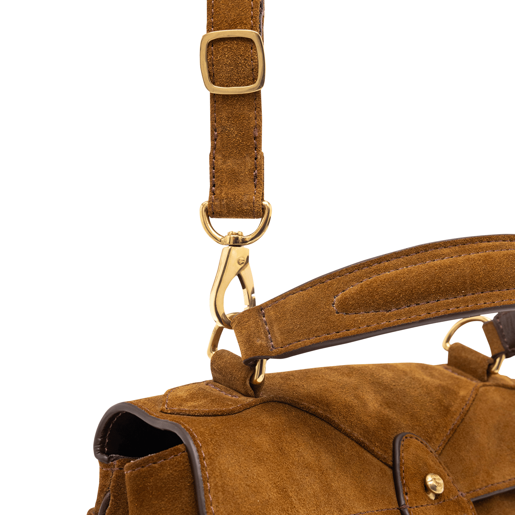 Umhängetasche aus Veloursleder CLARIS VIROT Khaki