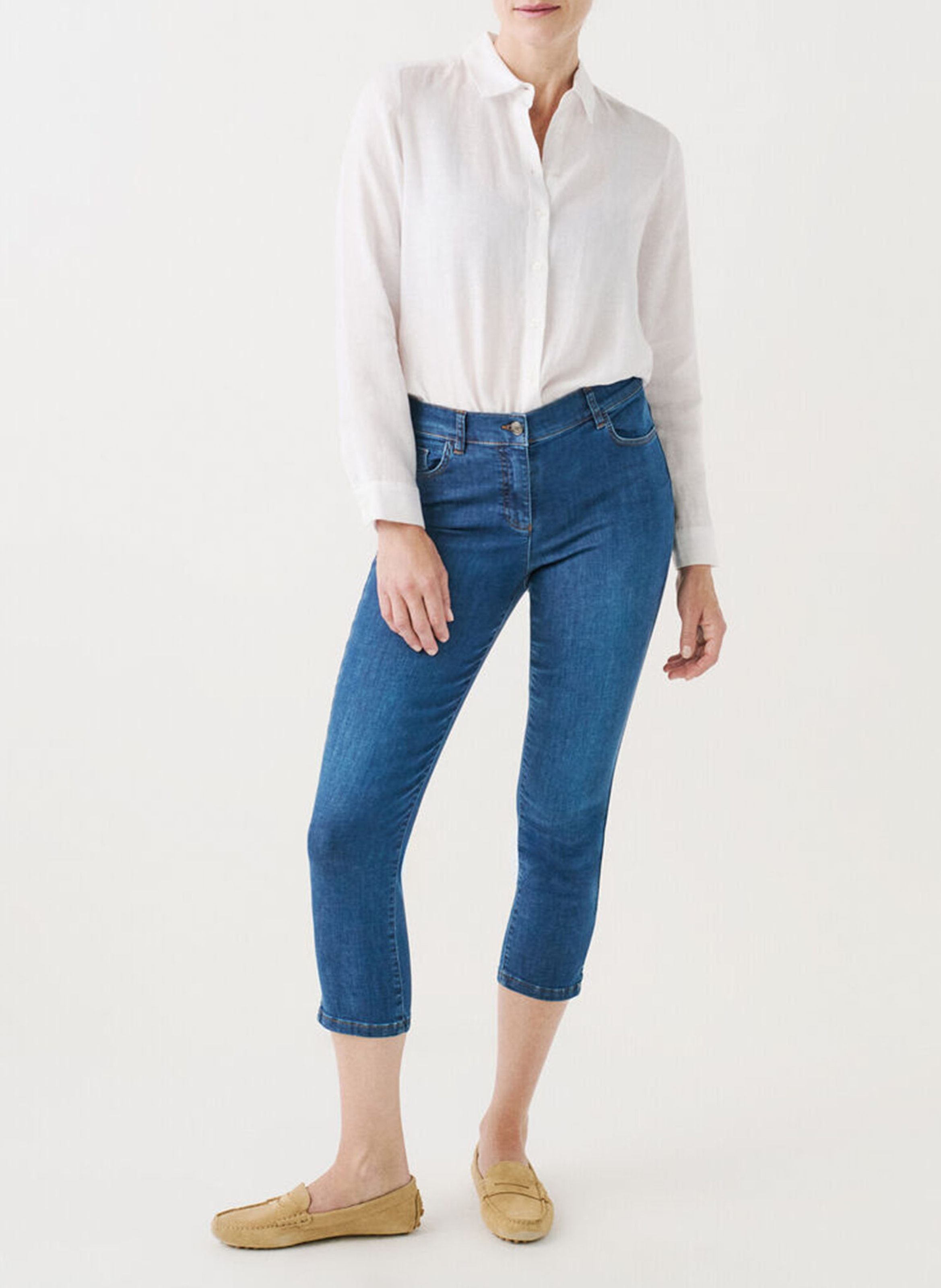 7/8-Slimfit-Jeans aus Baumwoll-Mix CAROLL Blau