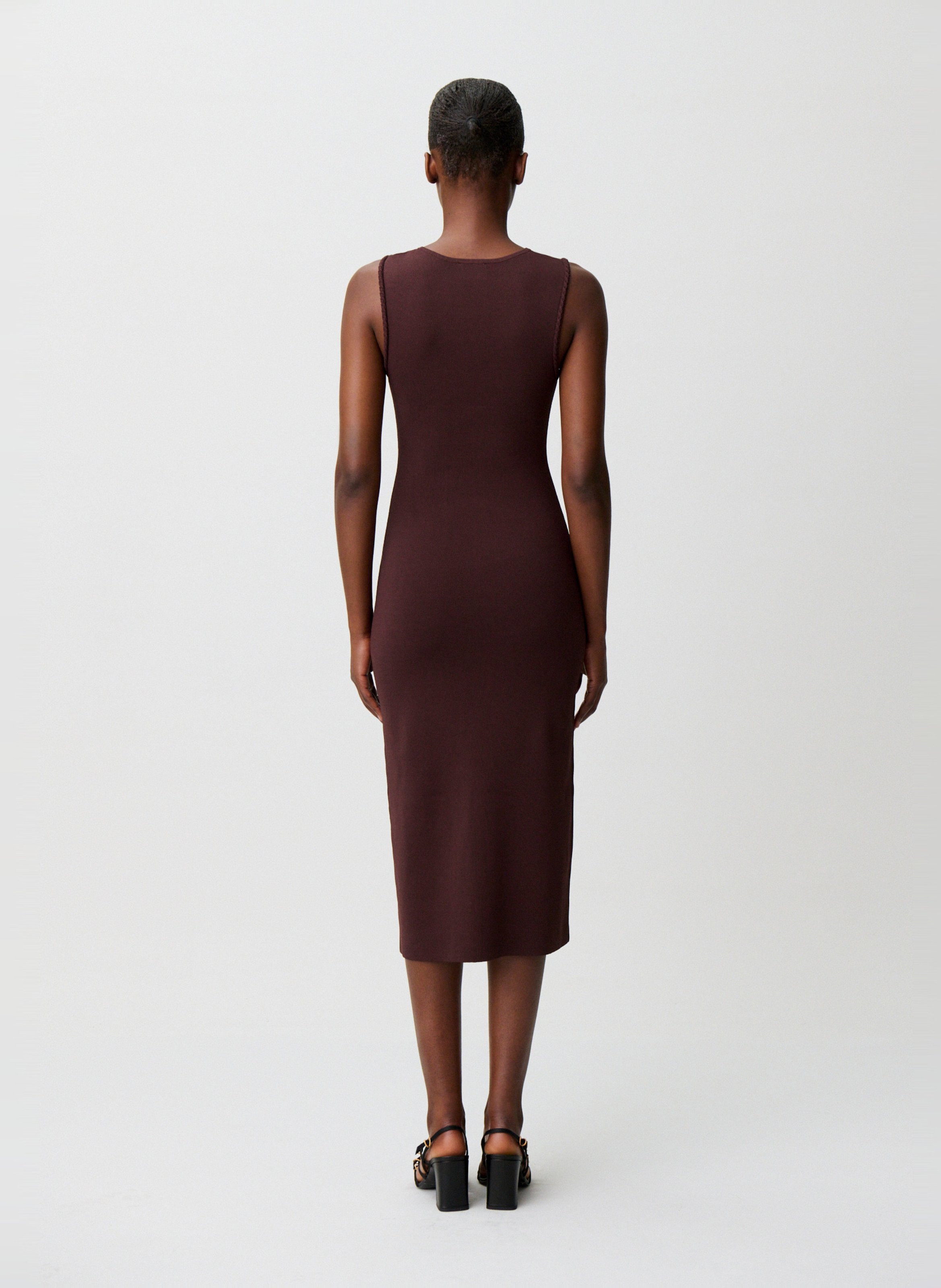 Long fitted dress CLAUDIE PIERLOT Brown