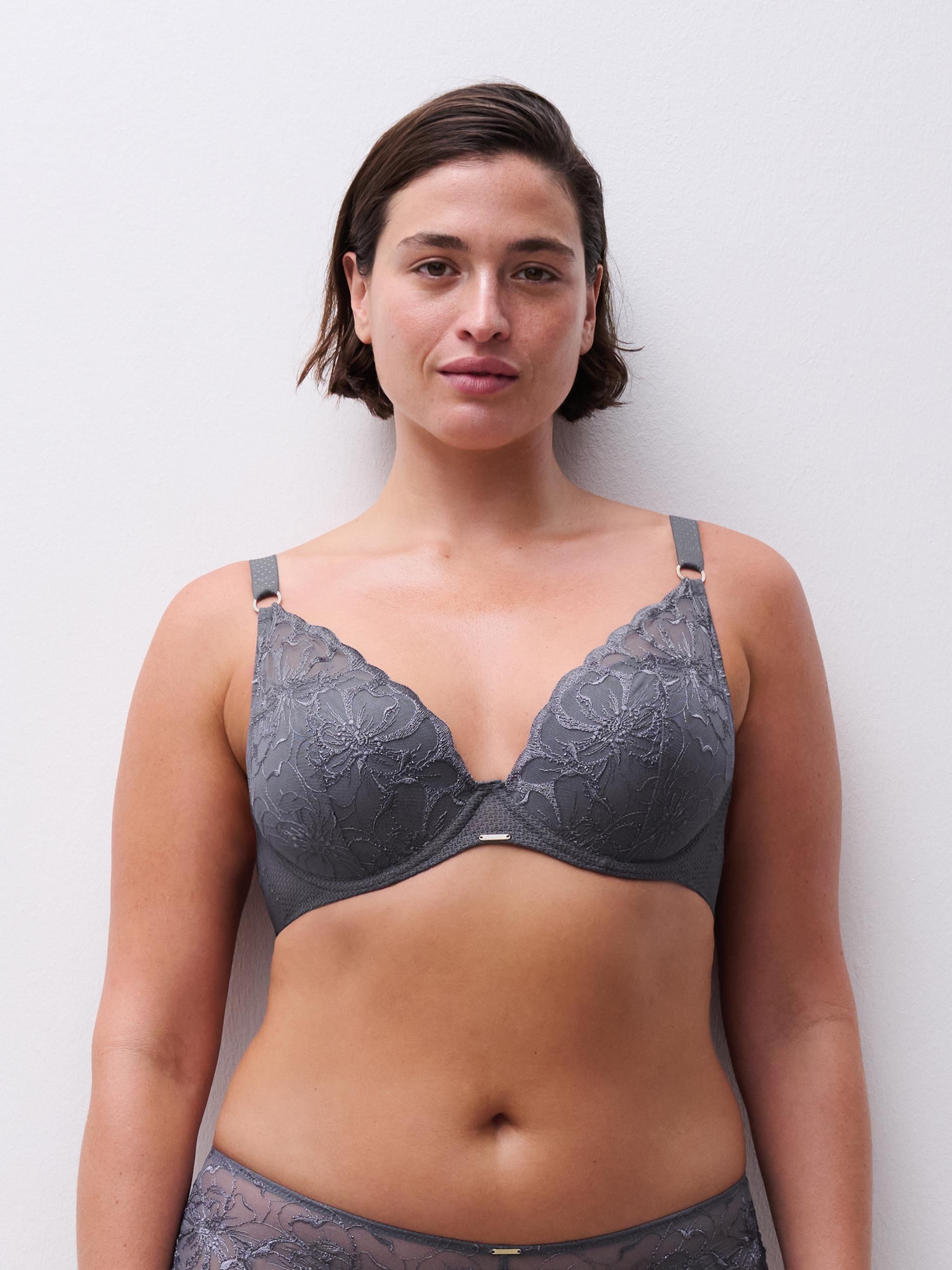 Plunge cup bra CHANTELLE Grey
