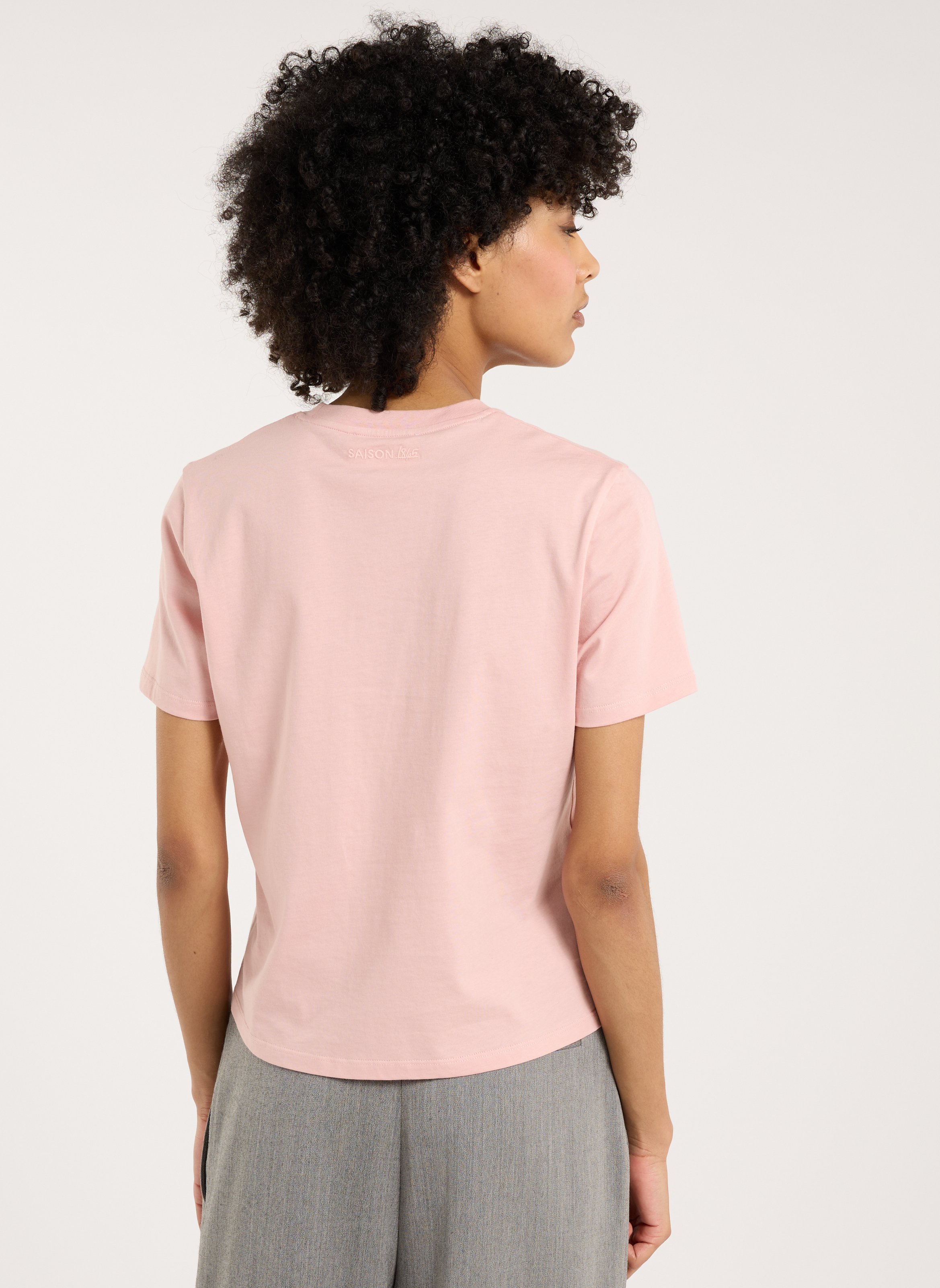 Effen T-shirt SAISON 1865 Roze