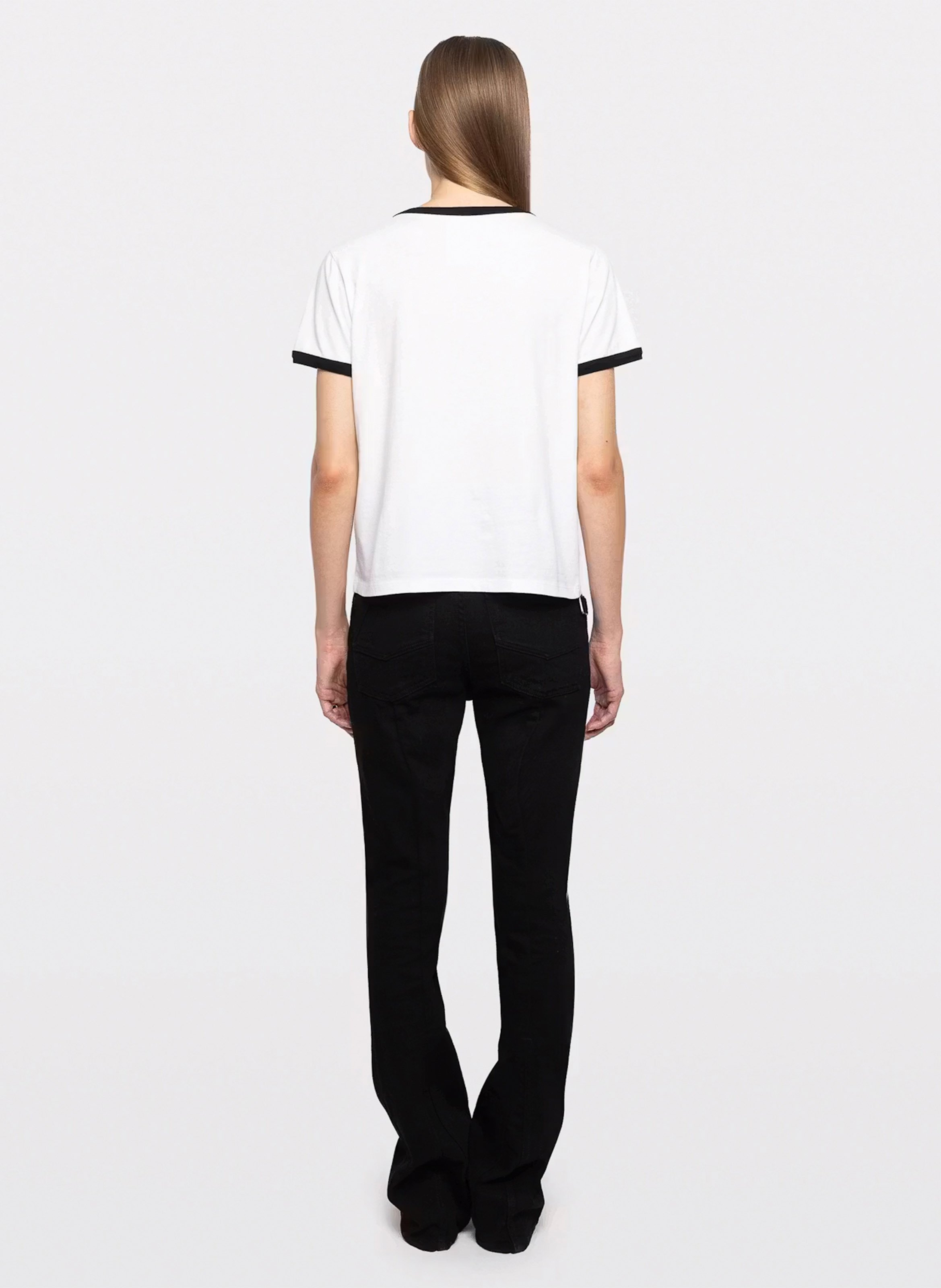 Straight embroidered cotton T-shirt ZADIG&VOLTAIRE White