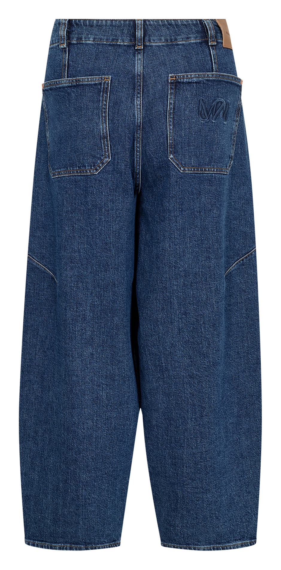 Wide-leg cotton-blend jeans MOS MOSH Blue