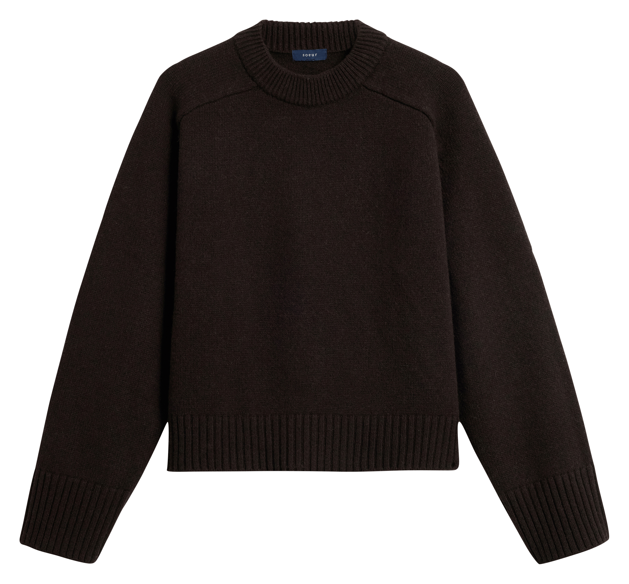 Wollen trui met ronde hals SOEUR Bruin