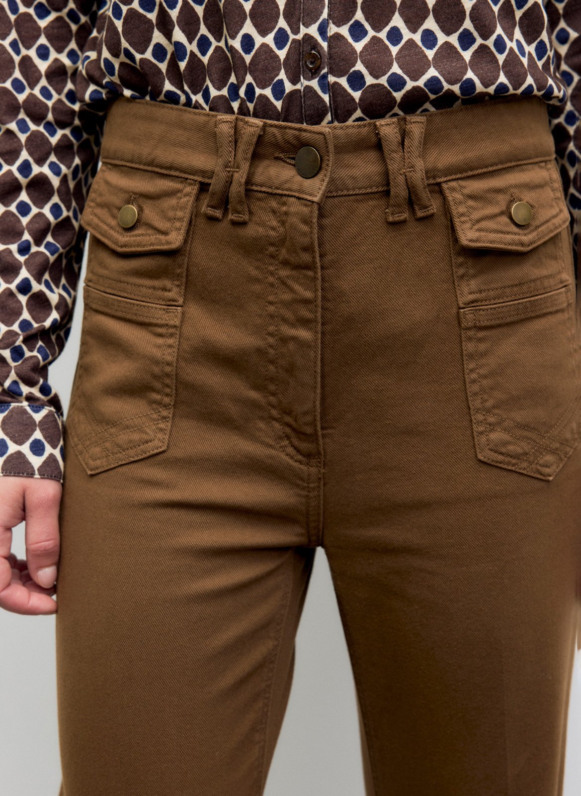 Flared Jeans aus Baumwoll-Mix GERARD DAREL Braun