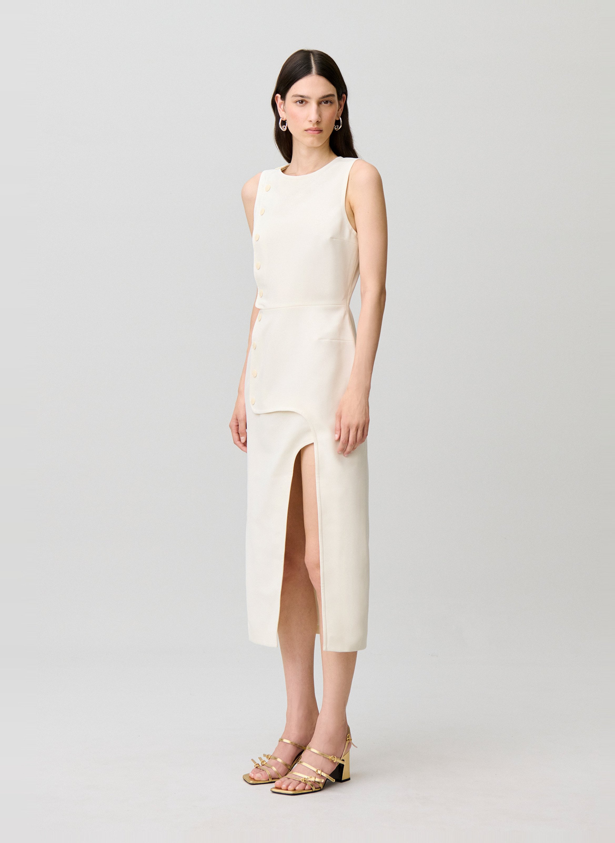 Robe midi droite  CLAUDIE PIERLOT Beige