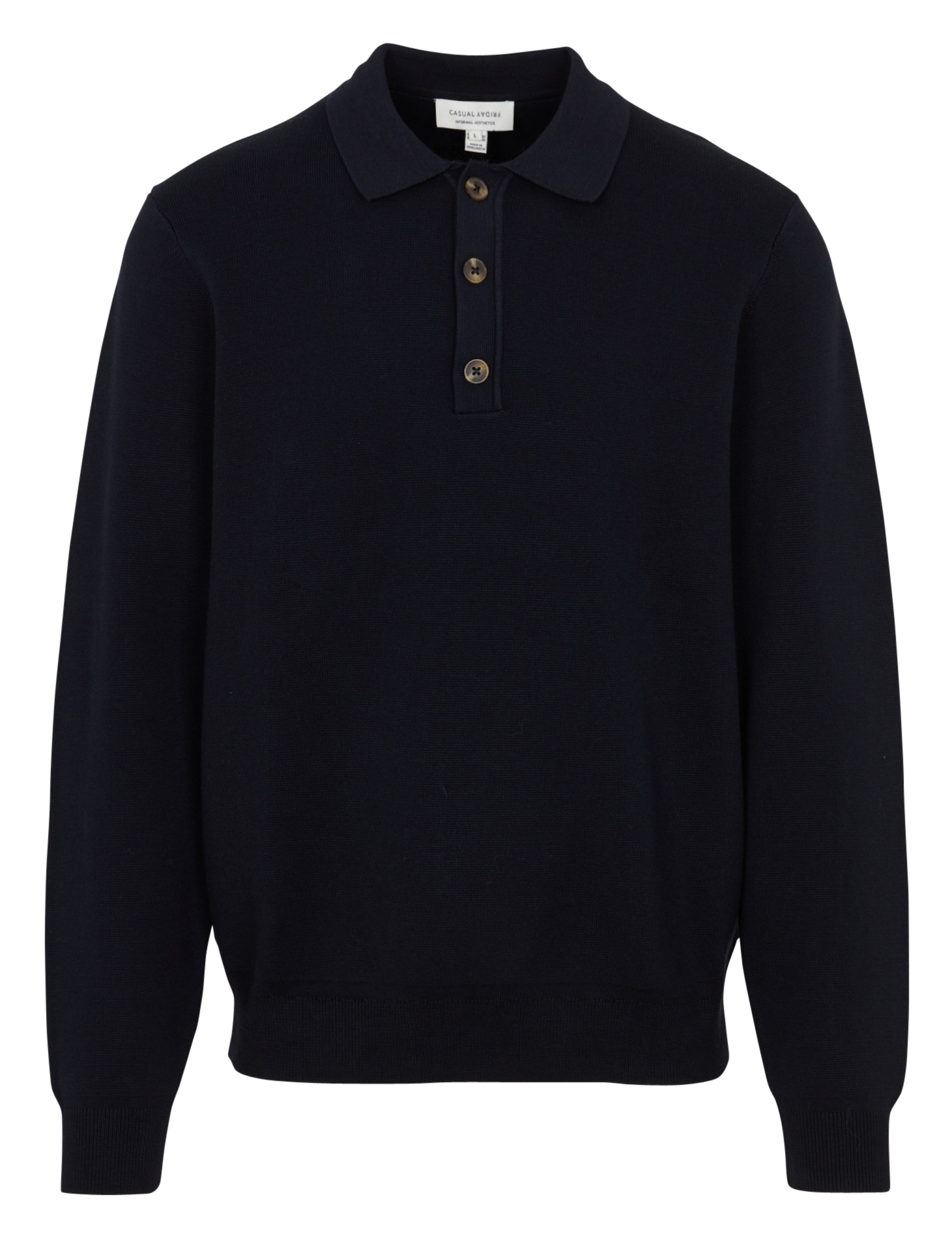 Pullover mit Polokragen aus Strickware CASUAL FRIDAY Blau